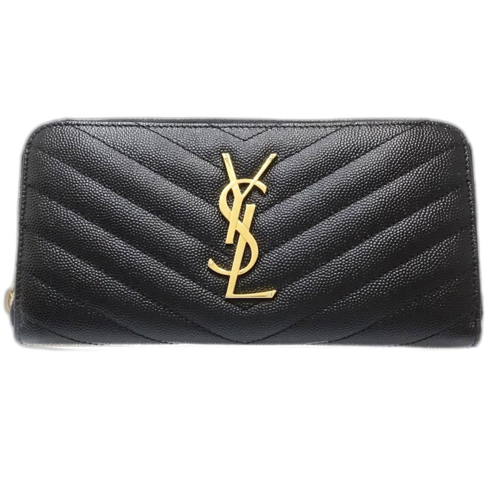 Saint Laurent Yves Wallet Leather Bi Fold Long: Saint Laurent Yves Wallet Leather Bi Fold Long The Saint Laurent Yves Wallet Leather Bi Fold Long features a sleek black leather design with a classic bi-fold structure, perfect for everyday use.