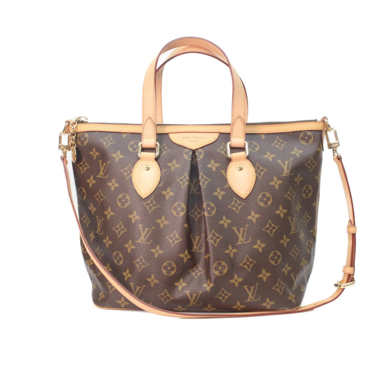 Monogram Louis Vuitton Tote Bag: Monogram Louis Vuitton Tote Bag Monogram Louis Vuitton Tote Bag in Brown. This classic tote bag features the iconic monogram pattern and has a sturdy design with a long handle and adjustable strap