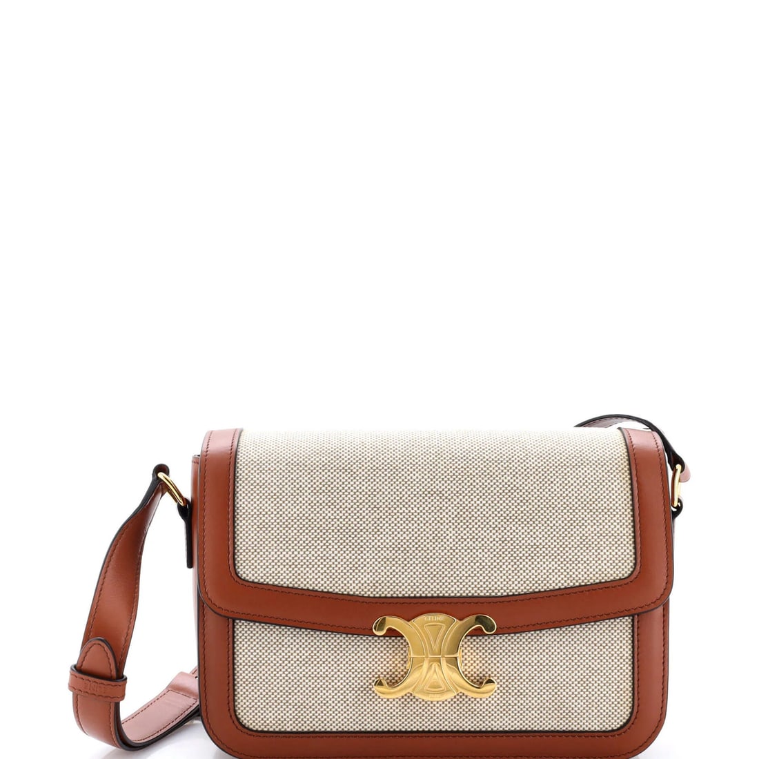 Canvas Bag Celine Leather Medium Shoulder Triomphe with (1 of 5)