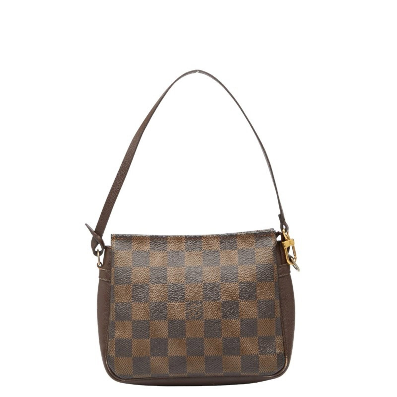 Vuitton Leather Pvc Shoulder Bag Louis: Vuitton Leather Pvc Shoulder Bag Louis The Louis Vuitton Leather Pvc Shoulder Bag in brown features a unique combination of PVC and leather materials, showcasing the brand's signature style. With its