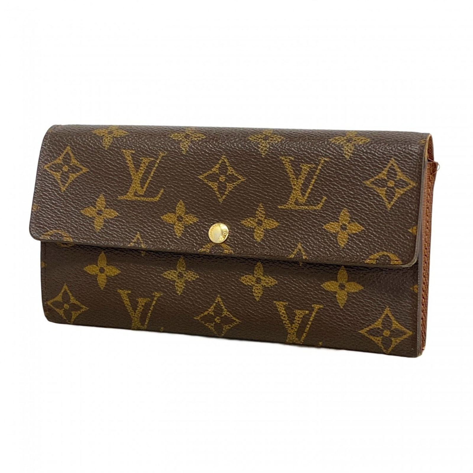 Louis Vuitton Bi Fold Wallet: Louis Vuitton Bi Fold Wallet Brown Louis Vuitton Bi Fold Wallet for Women, 11cm x 19cm x 2.5cm, with traces of usage and minor scratches, offering a classic long wallet design from the iconic French