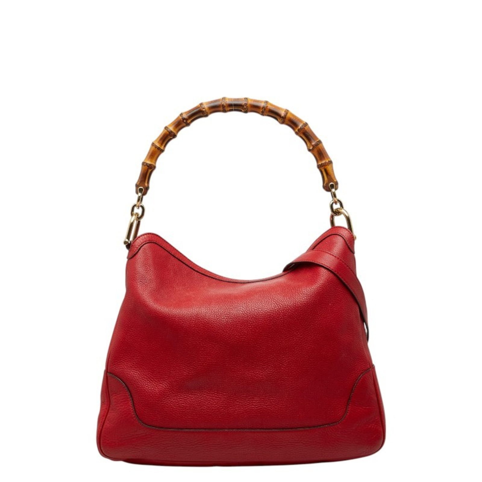 Gucci Handbag Shoulder Bag Leather: Gucci Handbag Shoulder Bag Leather Red Gucci Leather Shoulder Bag with Open Pockets and Classic Design. This pre-owned shoulder bag features genuine leather, an open front closure, and two pockets