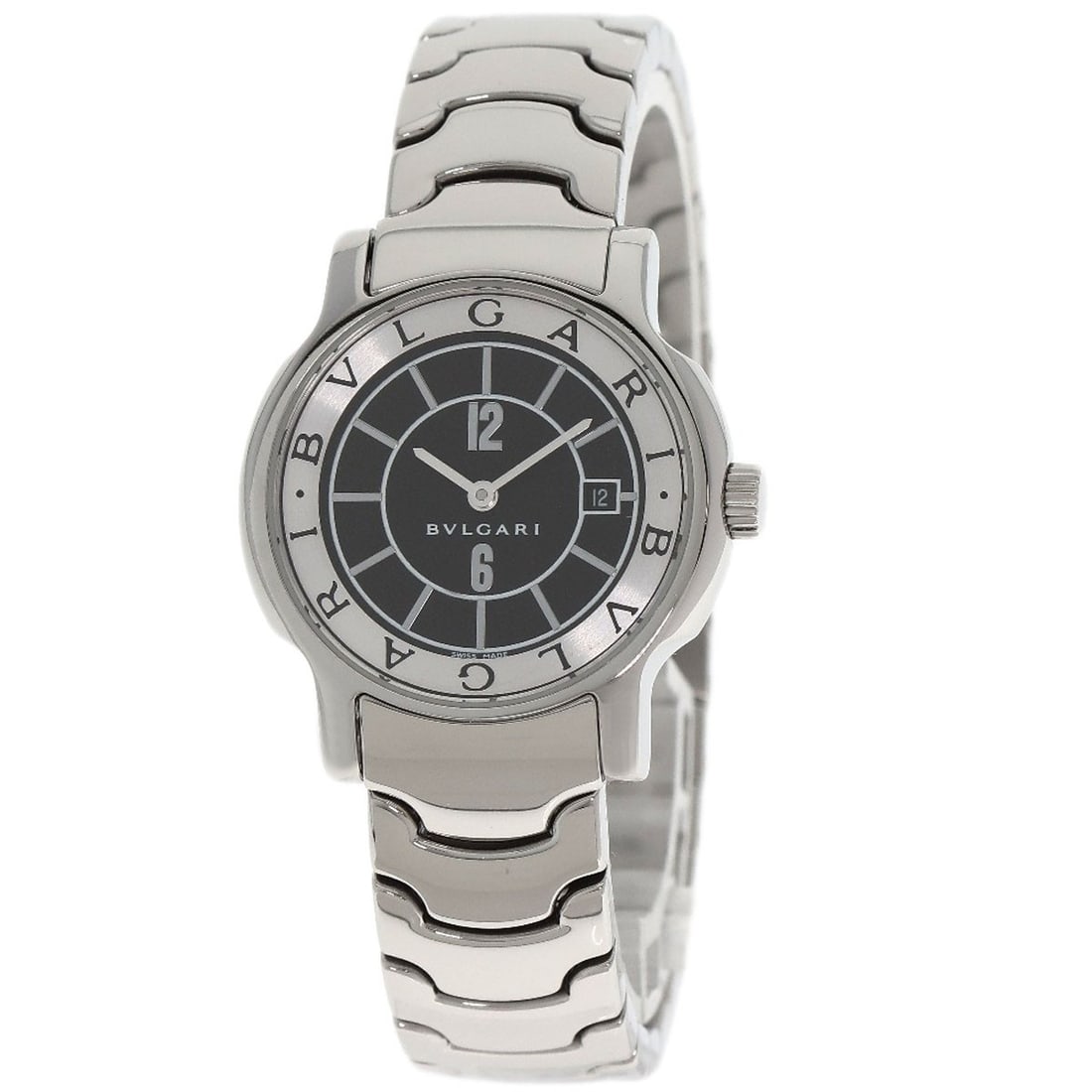 Solo Stainless Steel Watches St29Bssd Bvlgari: Solo Stainless Steel Watches St29Bssd Bvlgari Stainless steel watches from BVLGARI, featuring an analog display and quartz movement. The silver case measures 29mm in size with a thickness of 6.5mm,