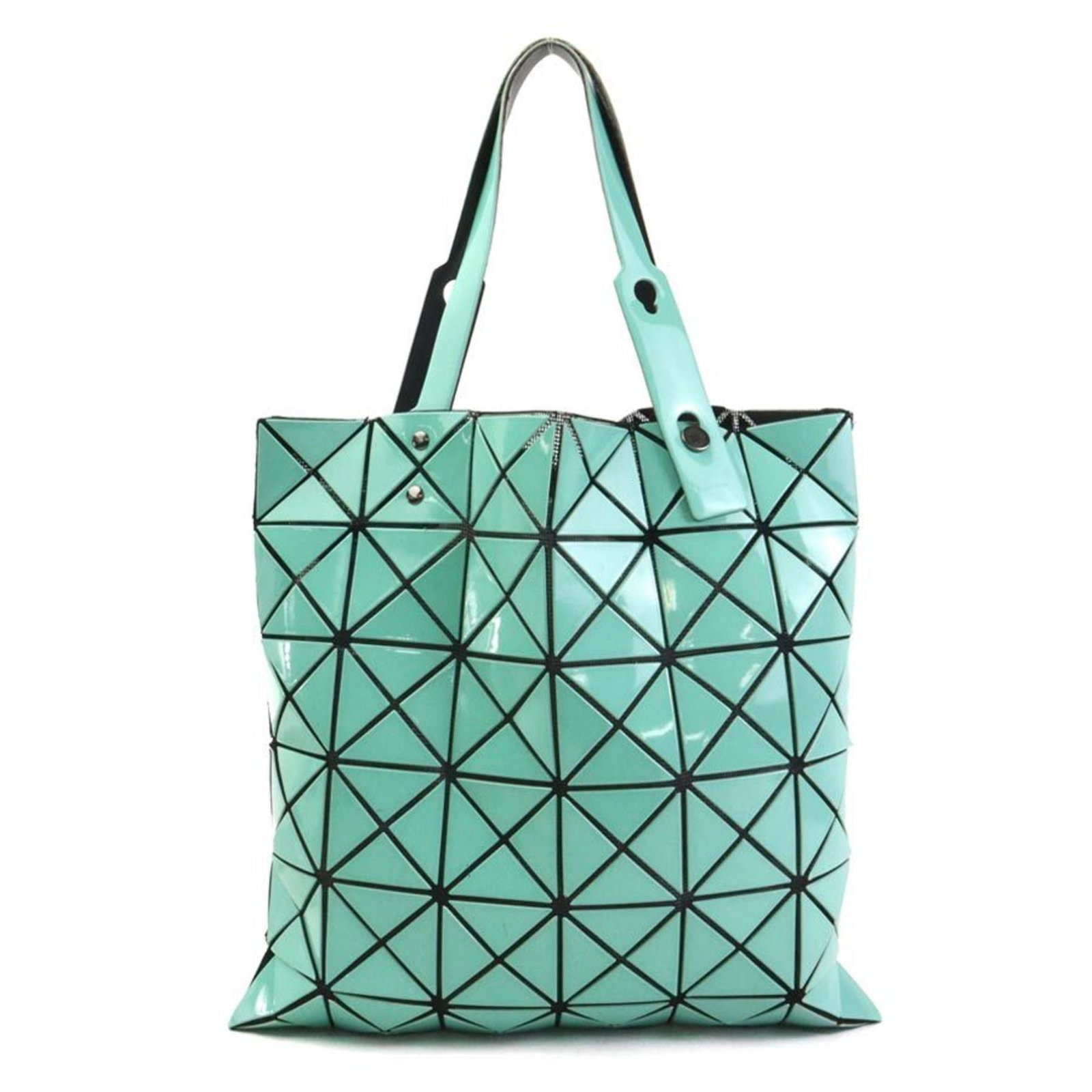 PVC Handbag Miyake Issey: PVC Handbag Miyake Issey PVC Handbag Miyake Issey - A unique, green PVC handbag with a distinctive design. This used item features traces of usage and minor scratches, but remains in good condition.