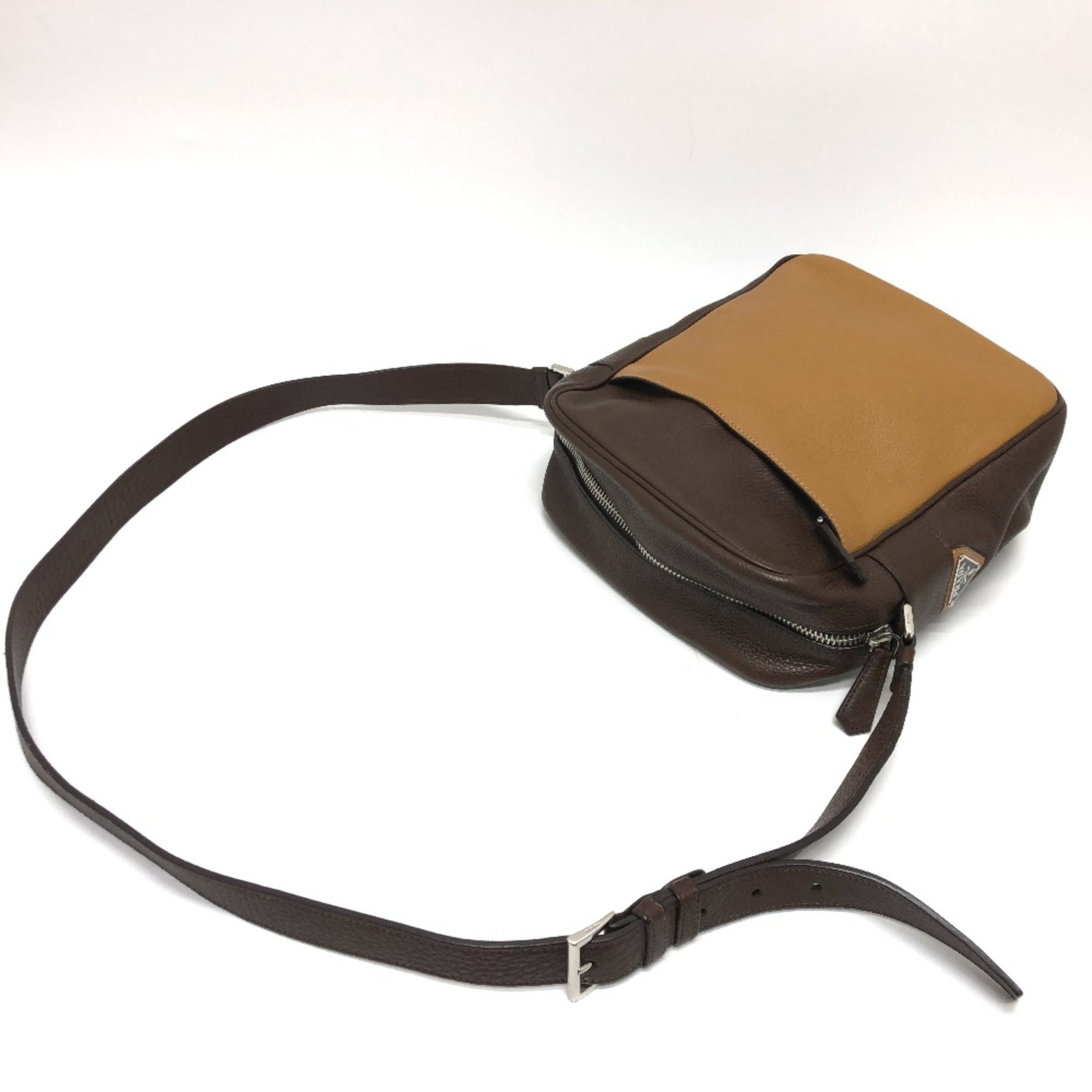 Leather Shoulder Bag Prada - 6