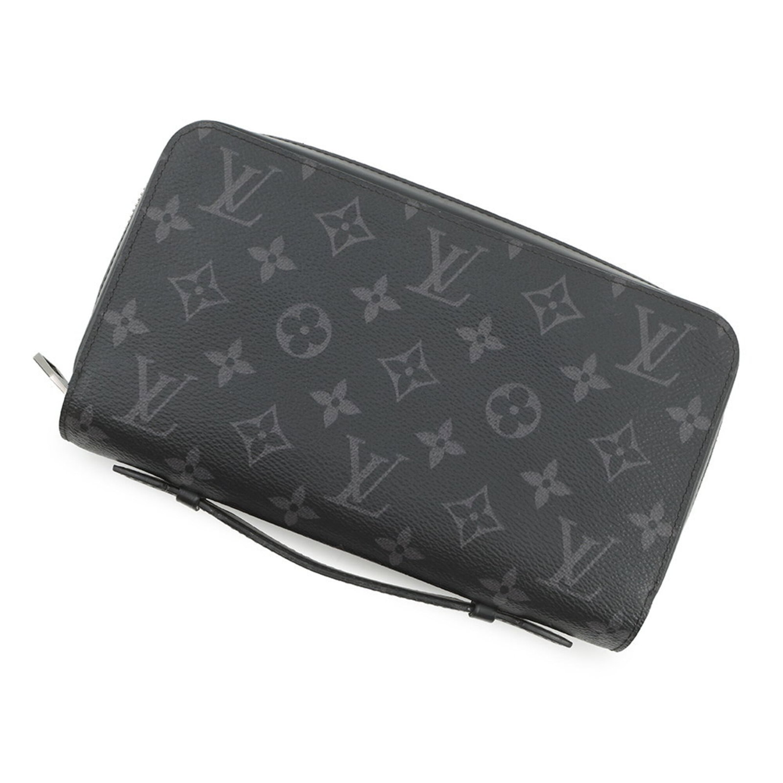 Long Wallet Bi Fold Monogram Louis Vuitton: Long Wallet Bi Fold Monogram Louis Vuitton Black Monogram Eclipse Long Wallet Bi Fold from Louis Vuitton, featuring the iconic monogram pattern and a sleek bi-fold design. This long wallet measures