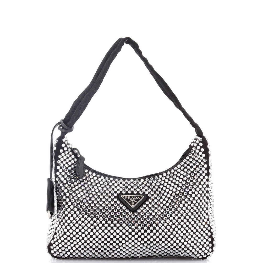 Crystal Embellished Satin Mini Hobo Re Edition Prada (1 of 6)