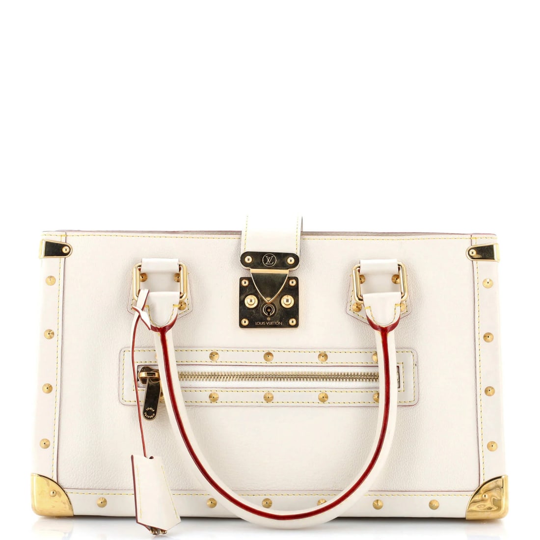 Louis Vuitton Suhali Le Fabuleux Handbag Leather: Louis Vuitton Suhali Le Fabuleux Handbag Leather The Louis Vuitton Suhali Le Fabuleux Handbag Leather boasts a neutral exterior with cracking and scuffs, adding a touch of worn elegance. This stylish 