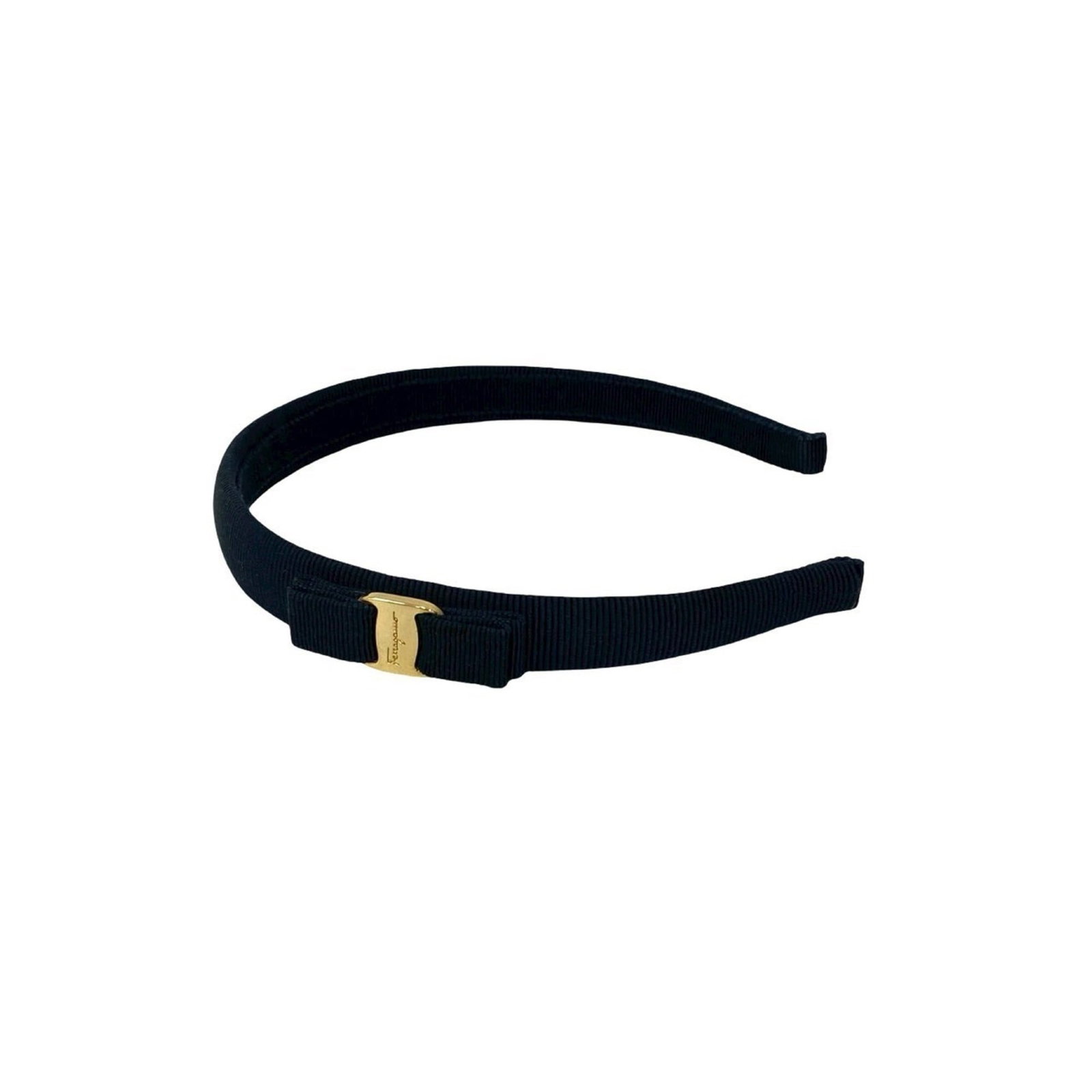 Alice band canvas by Ferragamo Salvatore: Alice band canvas by Ferragamo Salvatore Navy canvas Alice band by Salvatore Ferragamo, featuring a classic design with subtle signs of wear from previous use. The canvas material has developed minor