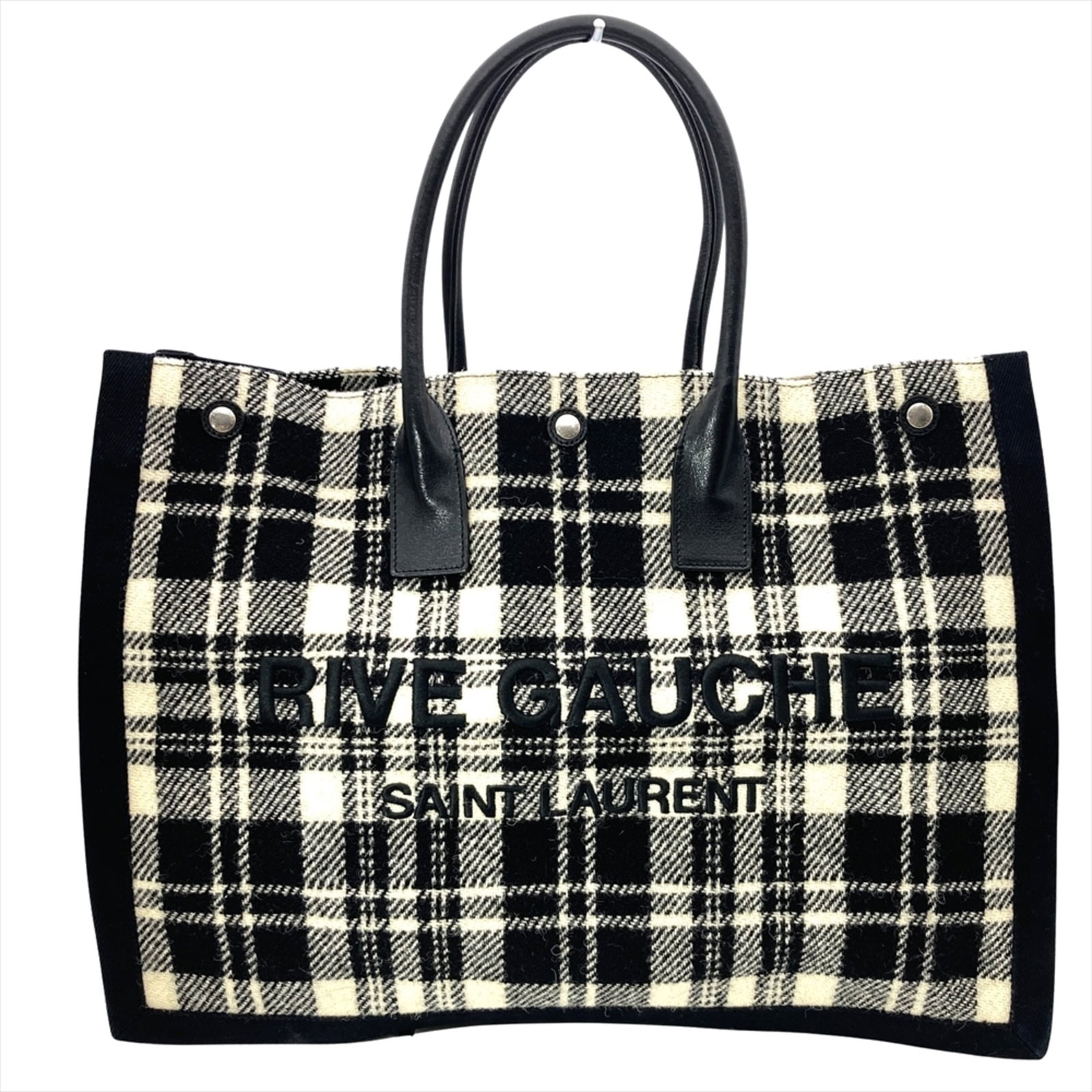 Cotton Leather Saint Laurent Tote Bag: Cotton Leather Saint Laurent Tote Bag Cotton Leather Saint Laurent Tote Bag - A stylish and versatile accessory, this tote bag features a unique blend of cotton and leather materials, with silver