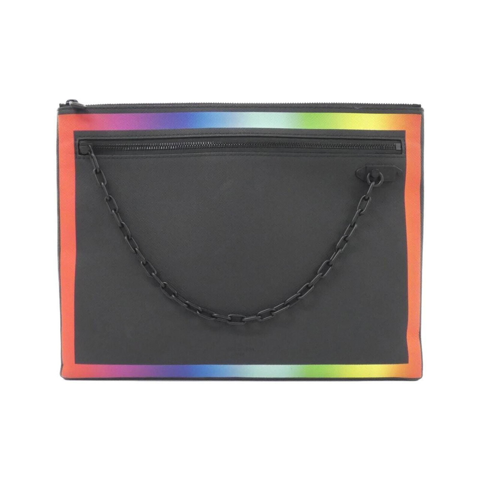 Handbag of Pochette Leather Louis Vuitton: Handbag of Pochette Leather Louis Vuitton This Louis Vuitton Pochette Leather Handbag features a classic design with a timeless black and multi-color color scheme. Made from high-quality calfskin