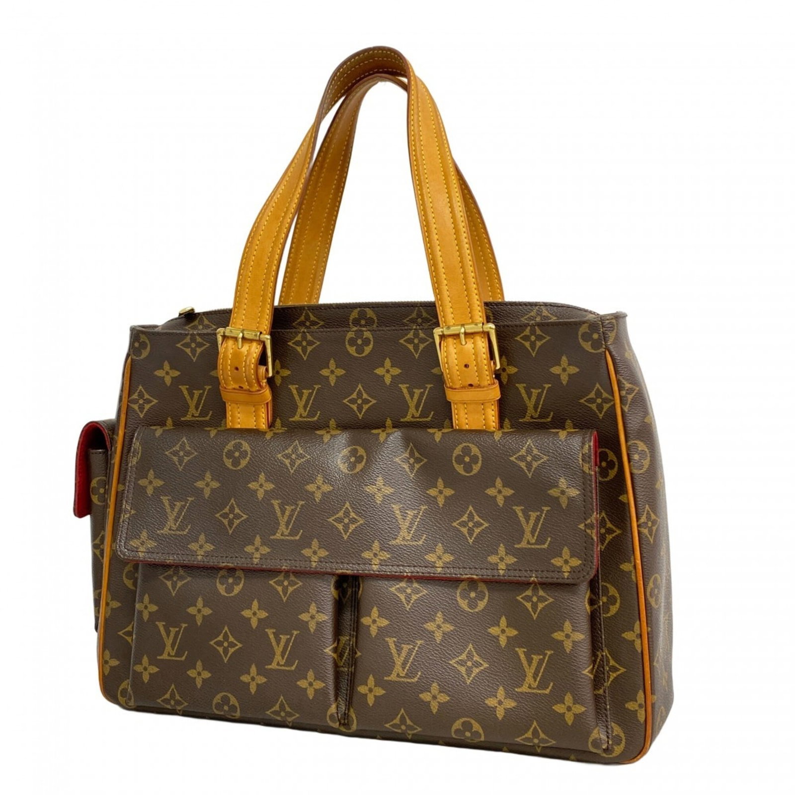 Louis Vuitton Tote Bag: Louis Vuitton Tote Bag Brown Louis Vuitton Tote Bag, 27cm x 36cm x 11.5cm, used condition with traces of usage and minor scratches/dirt. This classic tote bag features the iconic Louis Vuitton