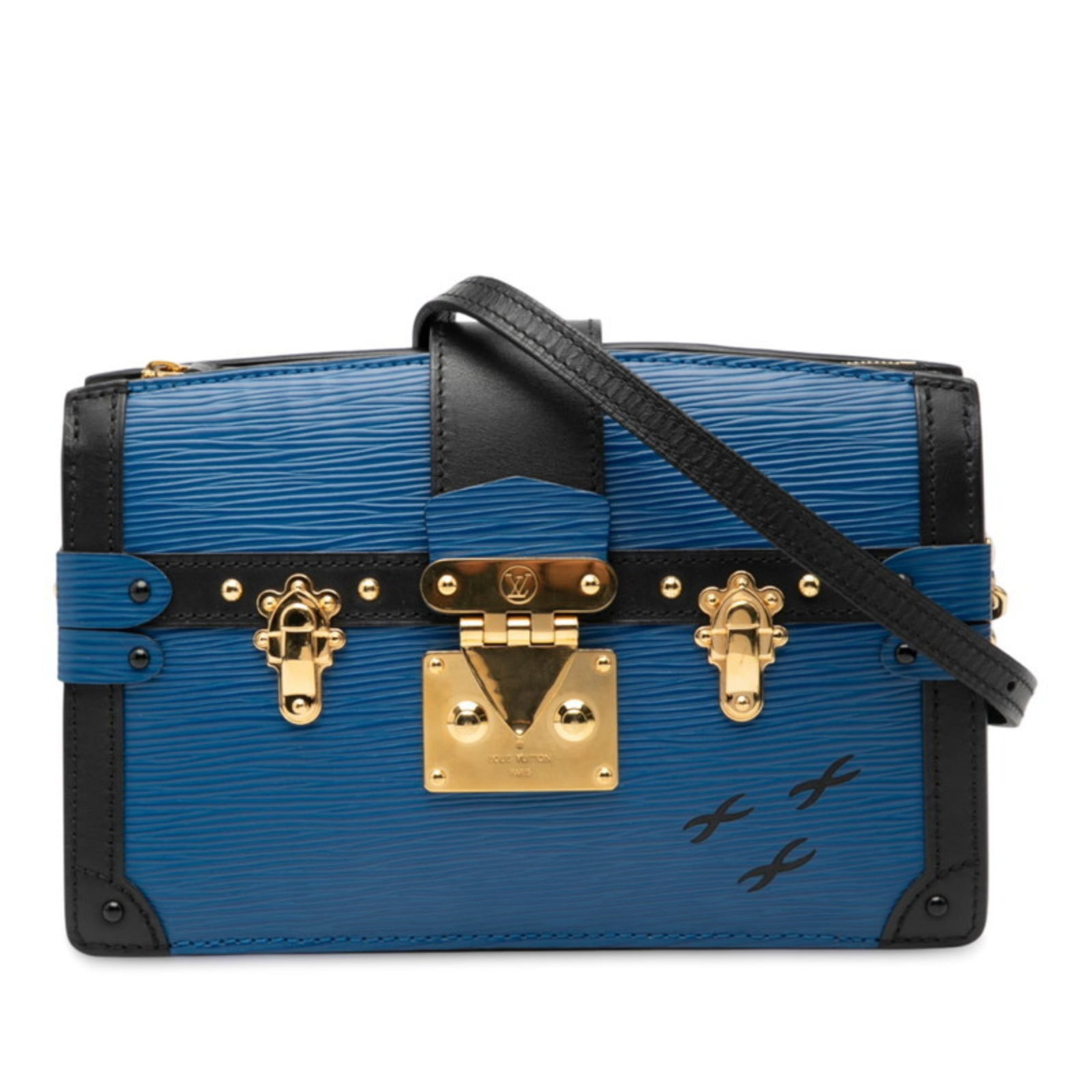 Shoulder Bag Leather Vuitton Louis: Shoulder Bag Leather Vuitton Louis Black and Blue Leather Louis Vuitton Shoulder Bags are available. Made from high-quality leather, these bags feature classic designs with clean lines and timeless el