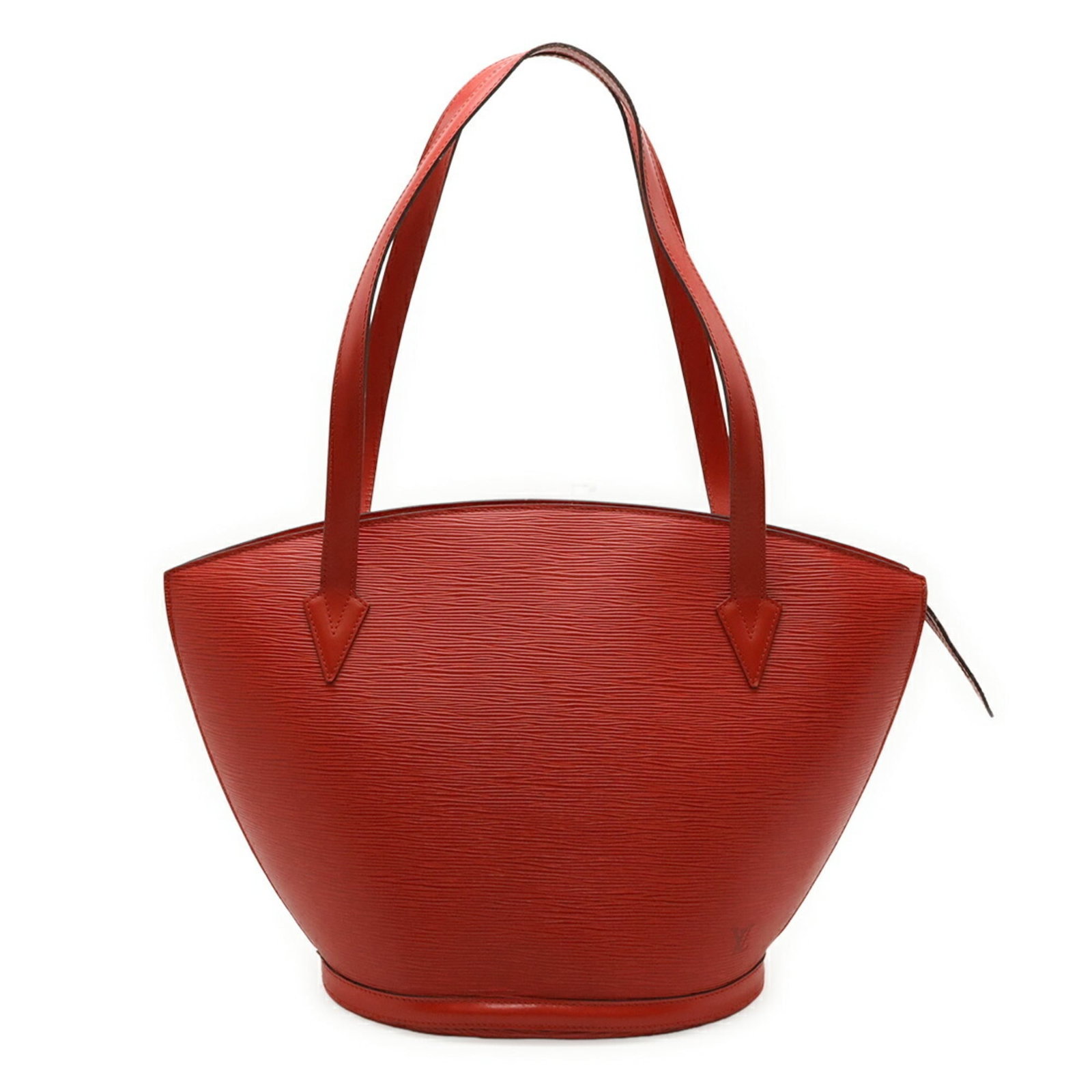 Louis Vuitton Shoulder Bag Tote Bag Epi Leather: Louis Vuitton Shoulder Bag Tote Bag Epi Leather Castilian Red Epi Leather Louis Vuitton Shoulder Bag Tote Bag, with its iconic design and signature monogram pattern, boasts a rich, vibrant color that