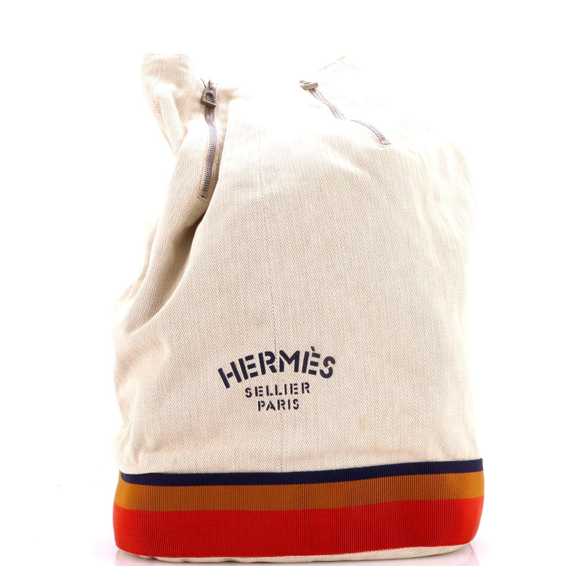 Sling bag nylon toile hermes cavalier (1 of 8)