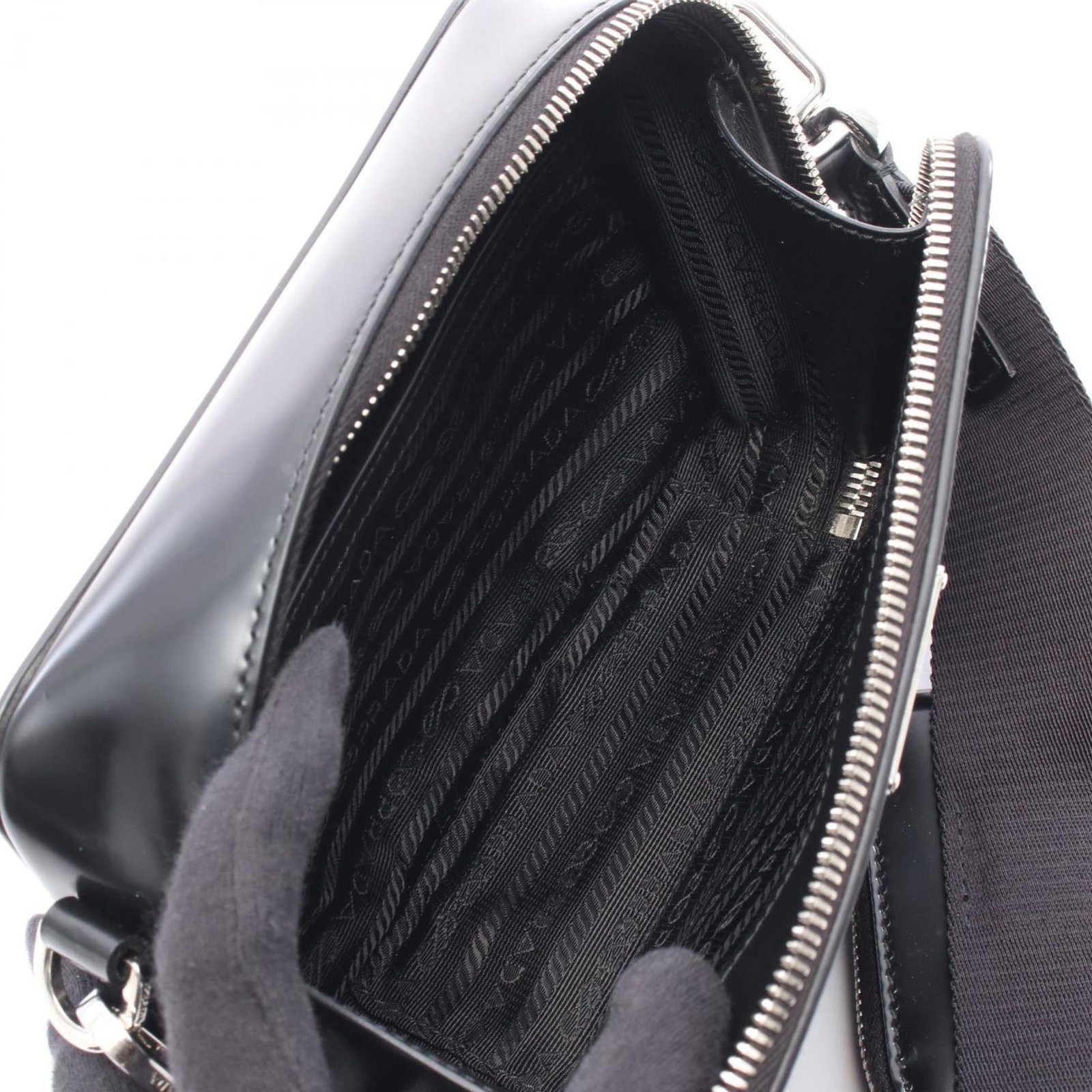 Leather Shoulder Bag Prada - 3