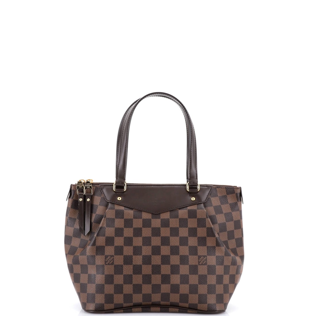 Louis Vuitton Westminster Handbag Damier PM: Louis Vuitton Westminster Handbag Damier PM Brown Louis Vuitton Westminster Handbag Damier PM in great condition, featuring minor scuffs and creases on the exterior. This stylish satchel boasts a