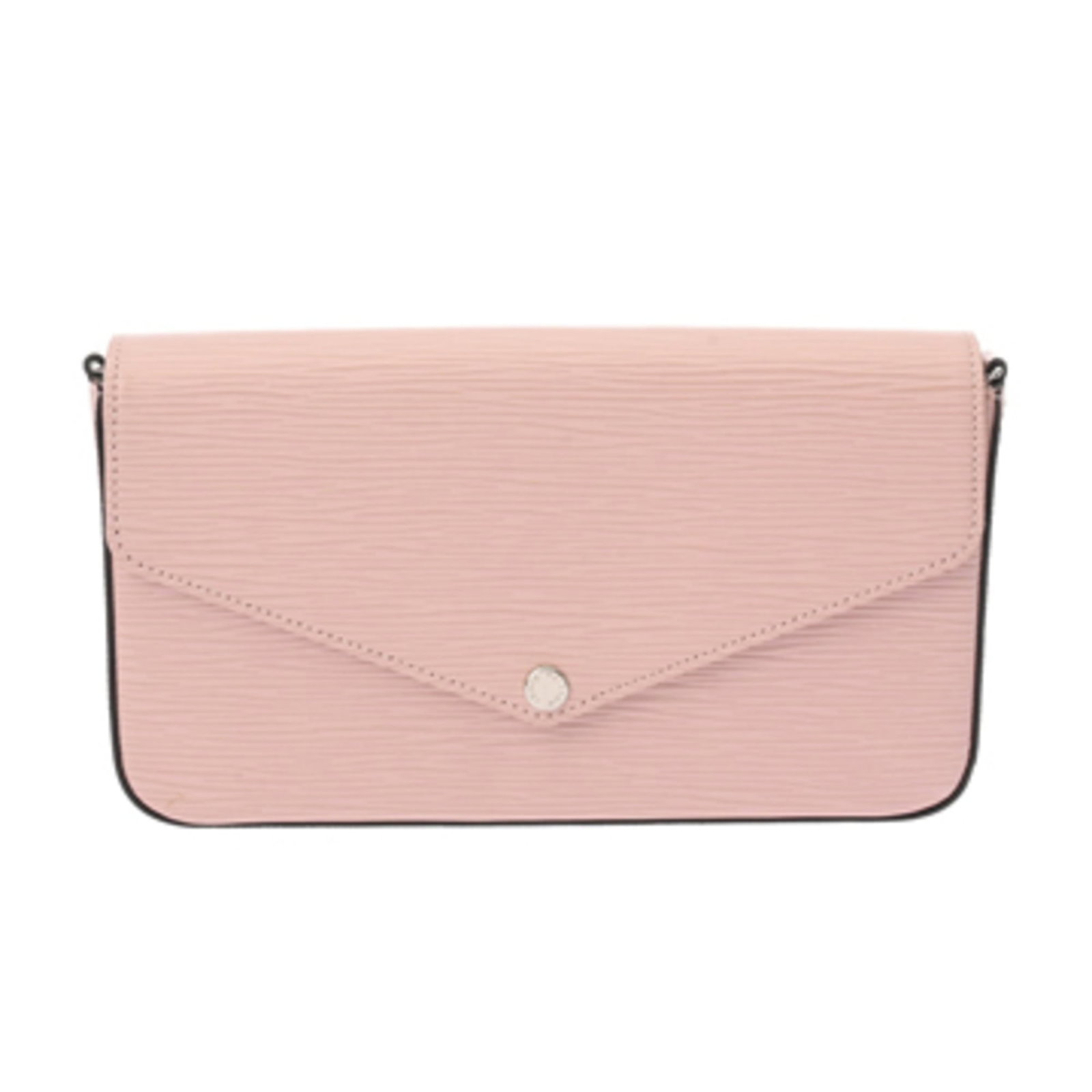 Shoulder Bag Leather Vuitton Louis: Shoulder Bag Leather Vuitton Louis Rose Ballerine Leather Shoulder Bag from Louis Vuitton features a classic design with a zipper outer pocket, making it a versatile and practical accessory.