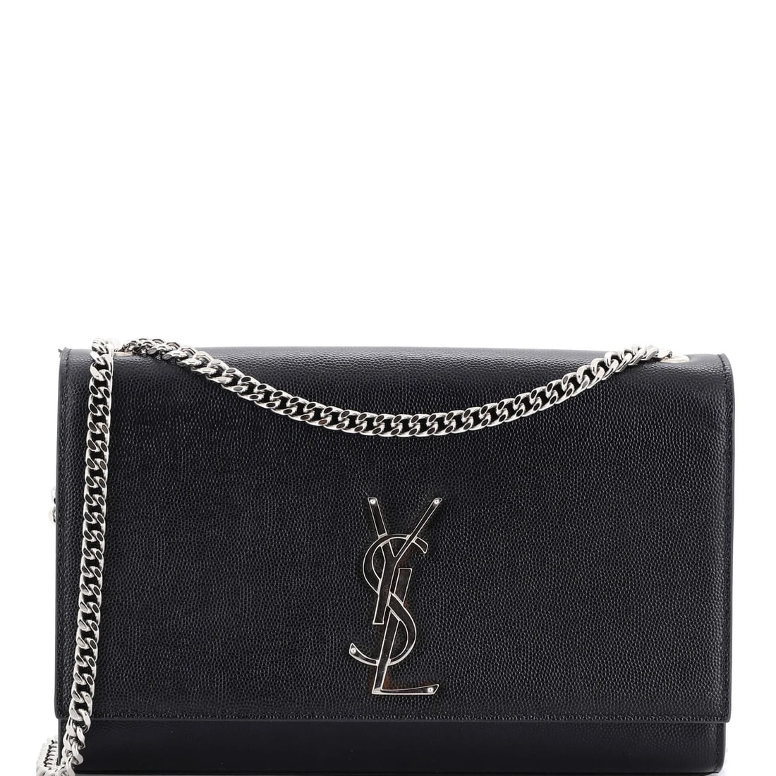 Monogram Crossbody Bag Leather Grainy Medium Classic Saint Laurent: Monogram Crossbody Bag Leather Grainy Medium Classic Saint Laurent Classic Saint Laurent Monogram Crossbody Bag in Black Leather. This medium-sized cross body bag features the iconic monogram pattern