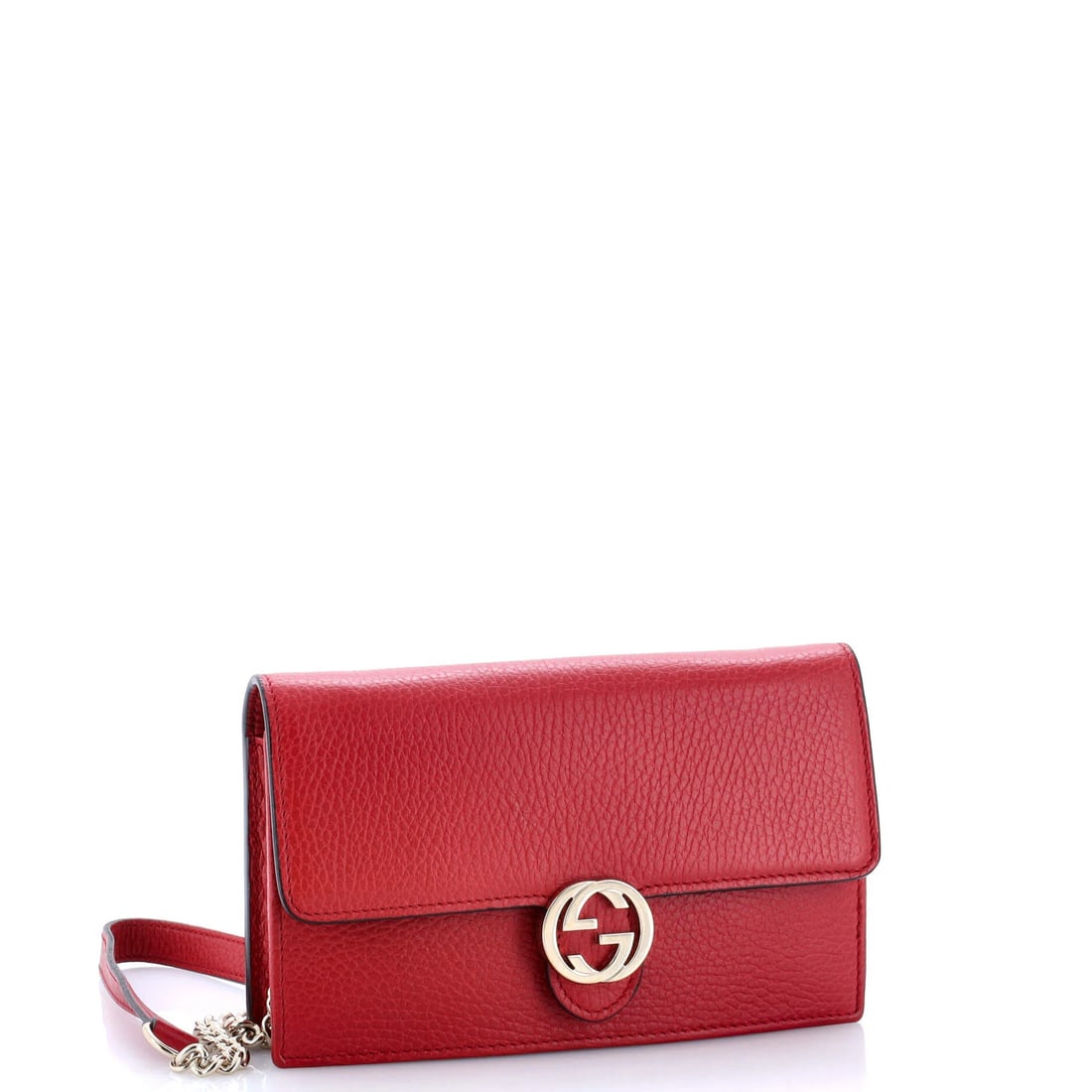 Interlocking wallet leather chain gucci - 2