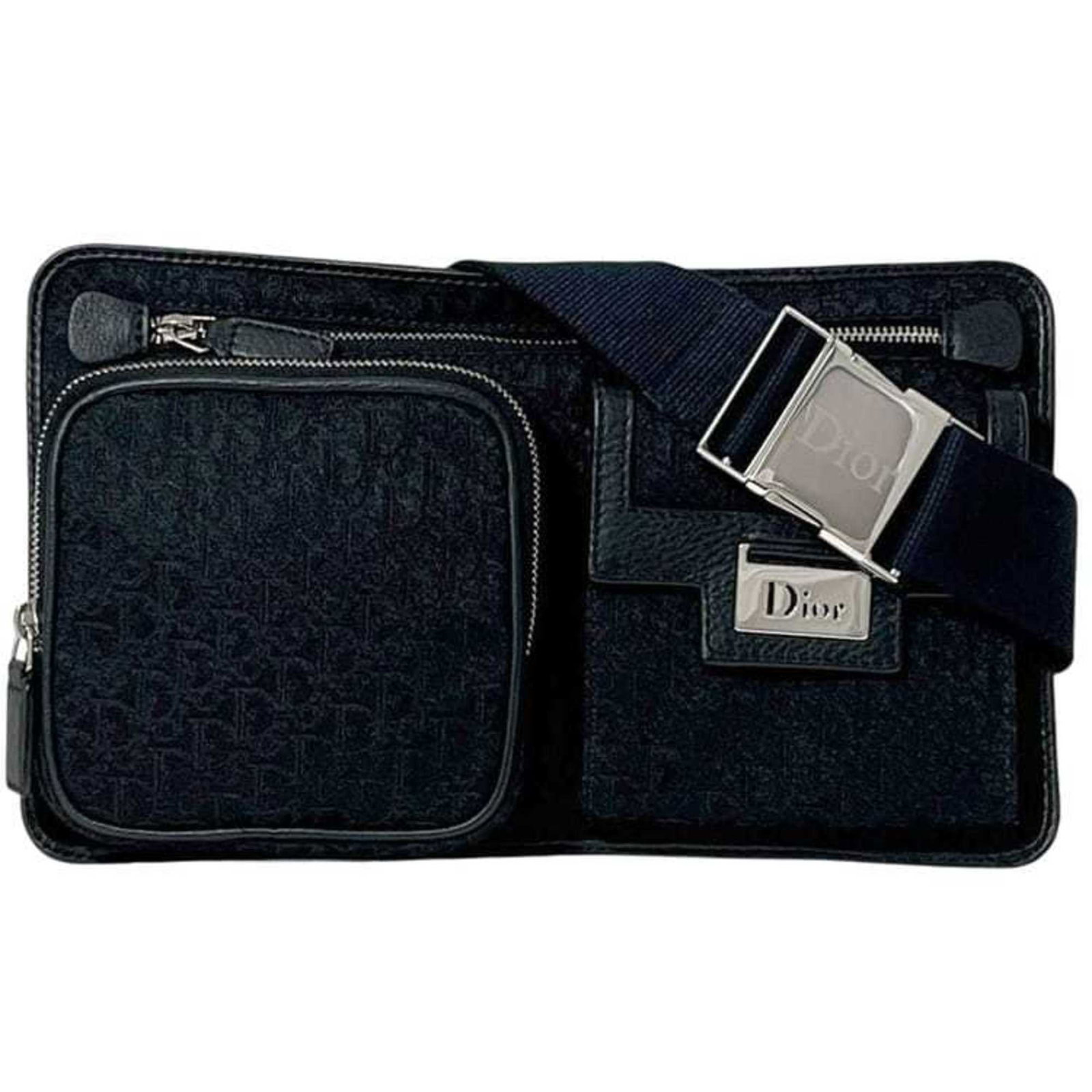 Canvas Leather Christian Fanny Dior Pack: Canvas Leather Christian Fanny Dior Pack Canvas Leather Christian Dior Fanny Pack - A stylish and versatile accessory, this black canvas leather fanny pack features a sleek design with a mix of