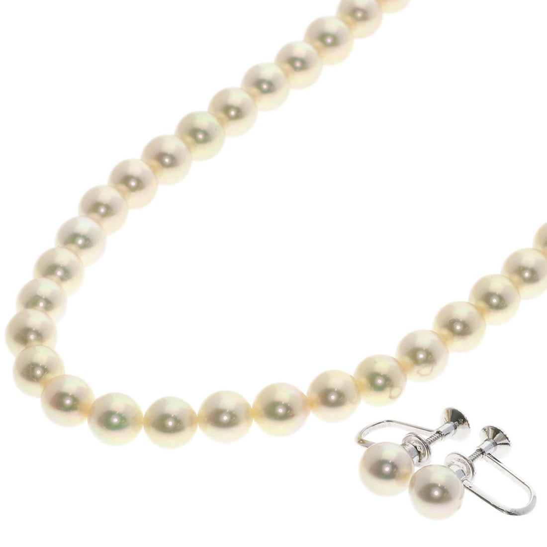 Tasaki Pearl Necklace And Earring 2-Piece Set Necklace Silver (1 of 12)