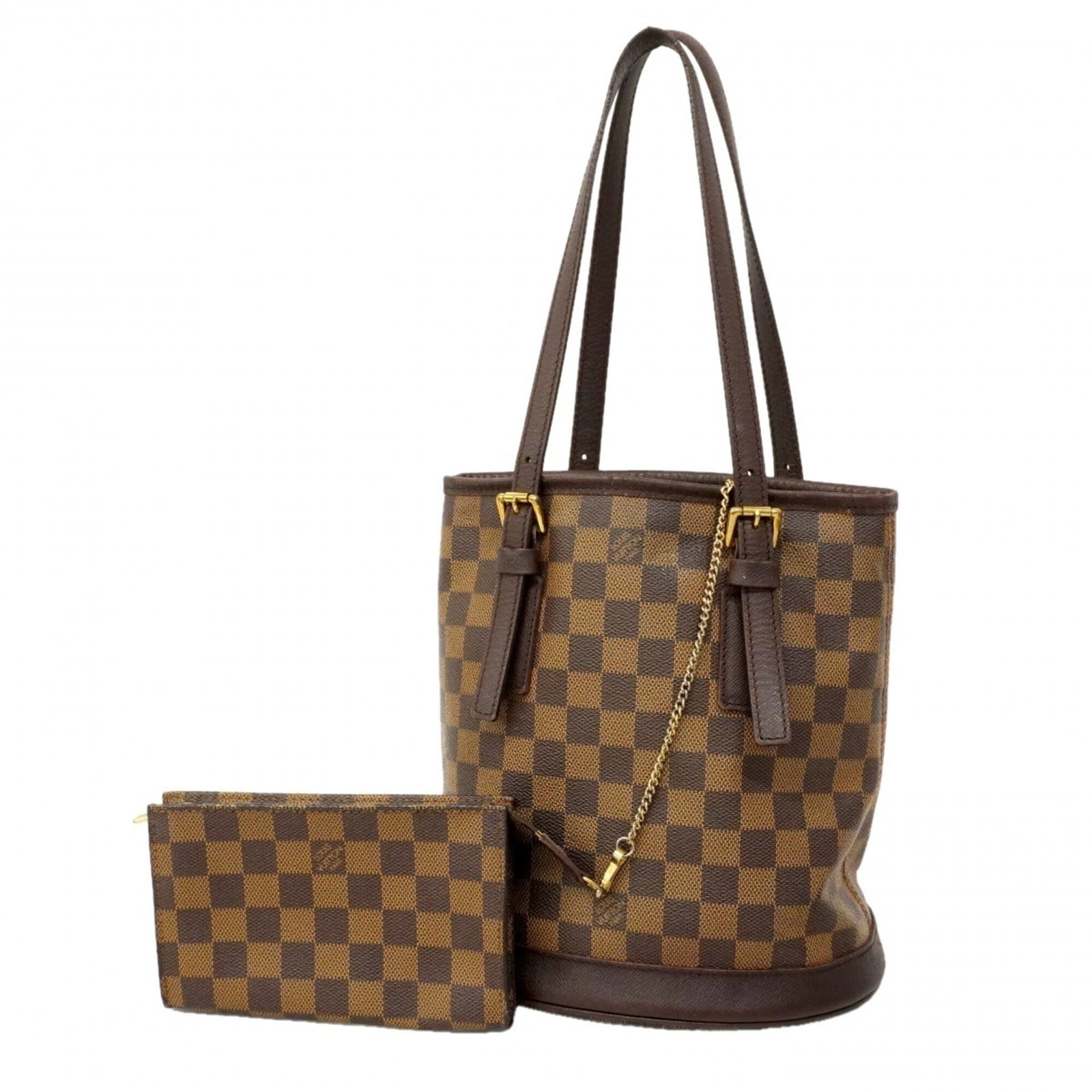 Louis Vuitton Tote Bag: Louis Vuitton Tote Bag Louis Vuitton tote bag with Ebene color, measuring 25cm x 23cm x 16cm. This used tote bag shows traces of usage and minor scratches/dirt, but remains in good condition. The