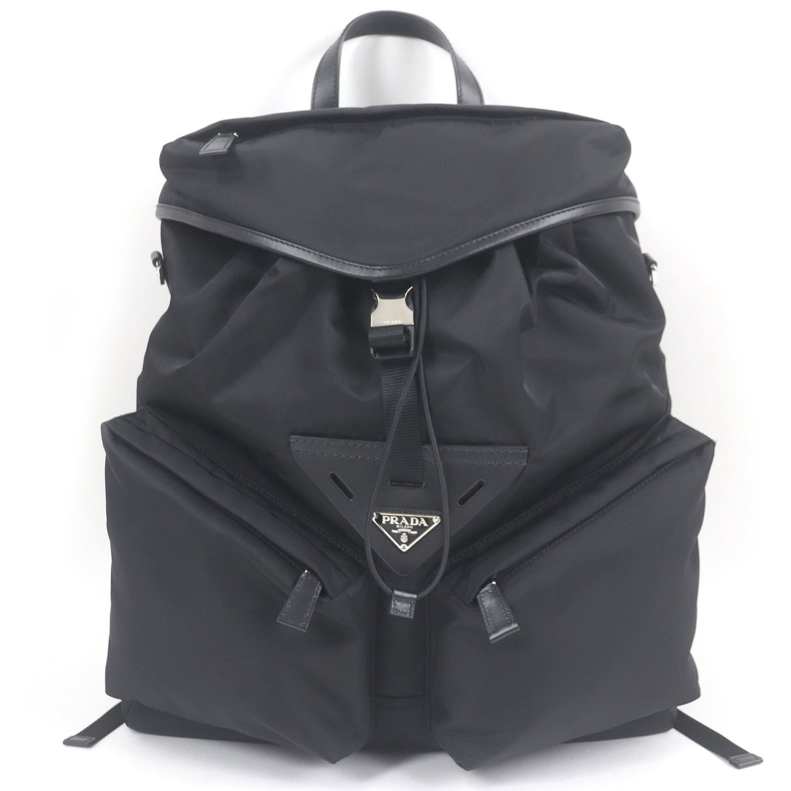 Shoulder Bag Nylon by Prada: Shoulder Bag Nylon by Prada Black Nylon Shoulder Bag by Prada, 50cm x 45cm x 17cm. This like-new shoulder bag features high-quality nylon material and a sleek design. In mint condition, it's a great