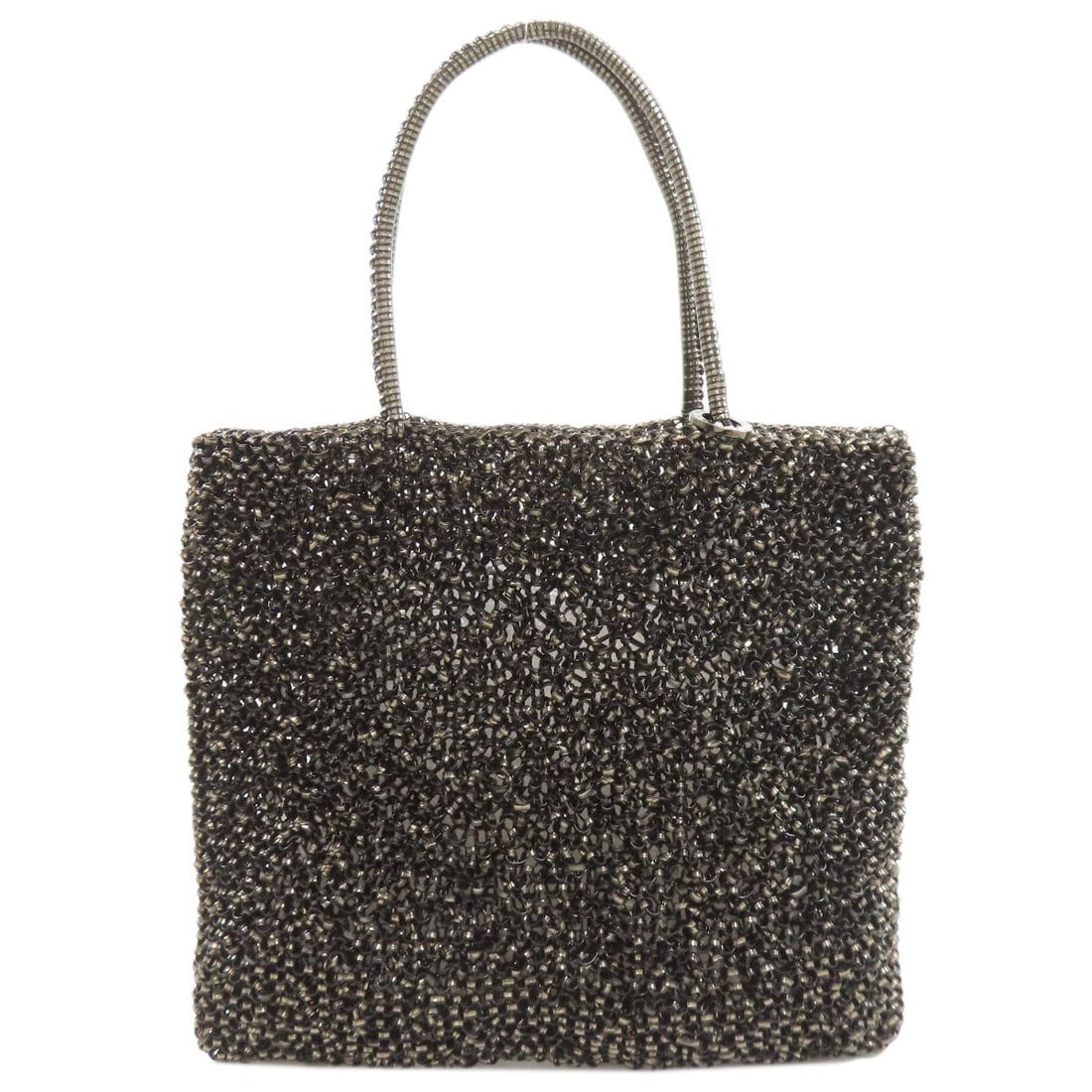 Tote Bag Pvc Anteprima Wire Bag: Tote Bag Pvc Anteprima Wire Bag Black PVC Tote Bag with Anteprima Style. Made from durable PVC material, this tote bag features an Anteprima style design in black exterior color. The bag's exterior