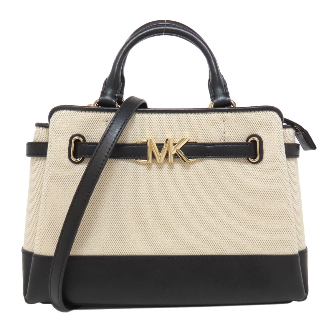 Michael Kors 2Way Handbag Canvas: Michael Kors 2Way Handbag Canvas Canvas Michael Kors 2Way Handbag in Black. This black canvas handbag features a classic design with a 2-way closure, making it easy to open and close on the go. The si