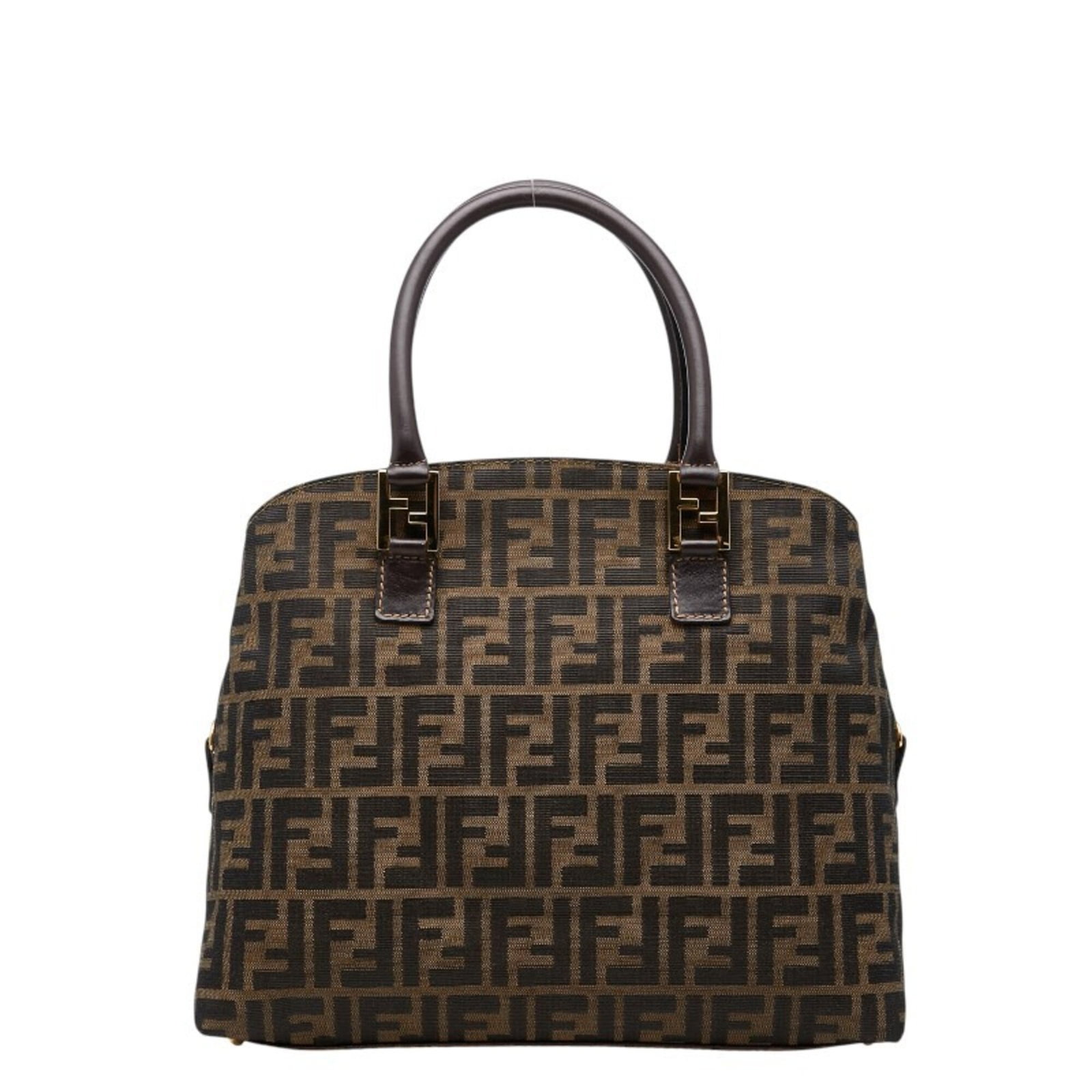 Fendi handbag canvas: Fendi handbag canvas Canvas Fendi Handbag in Beige and Black. This used canvas handbag measures 27cm x 31cm x 13cm, featuring a classic design with traces of usage visible on its surface. With scratch
