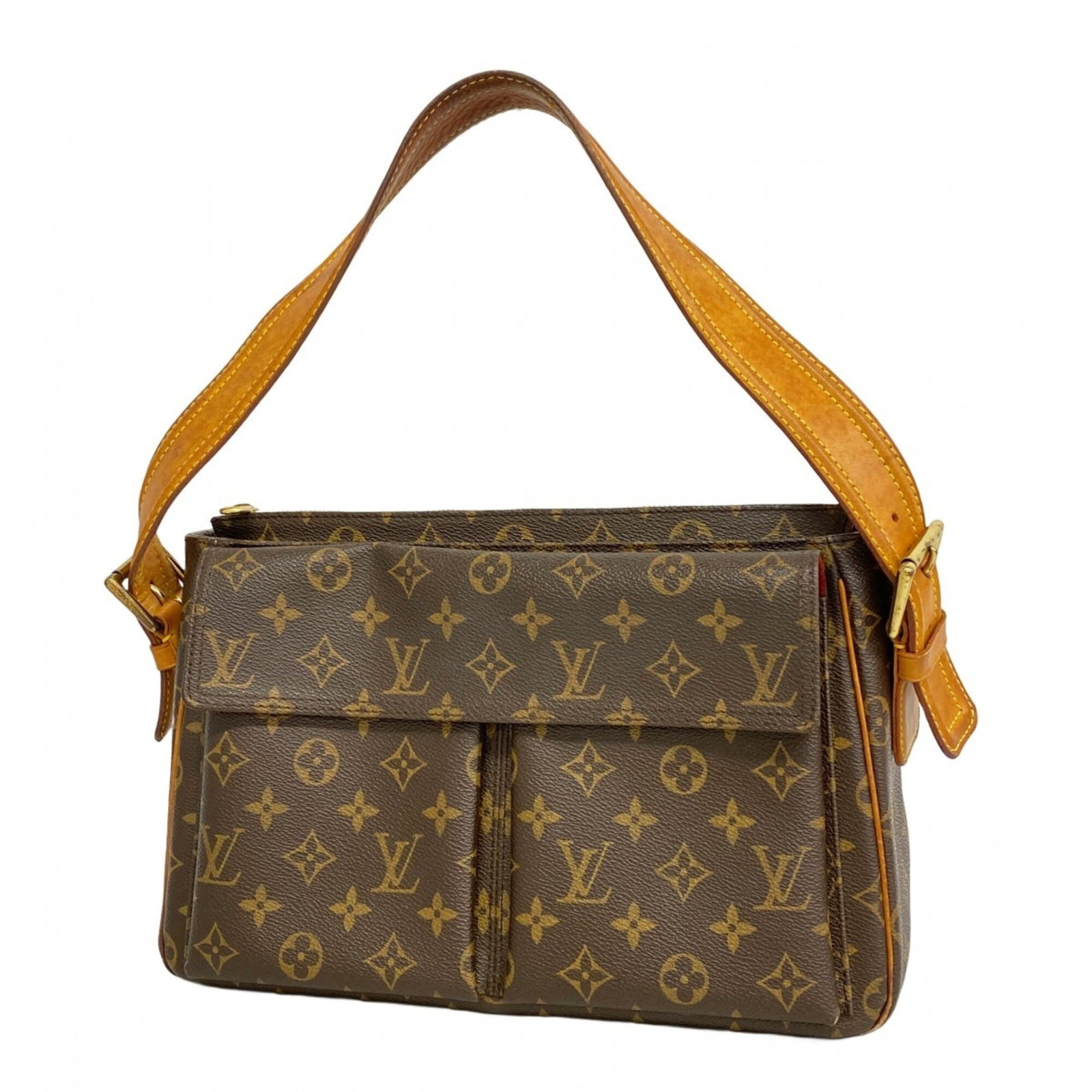 Shoulder Bag of Louis Vuitton: Shoulder Bag of Louis Vuitton Brown Louis Vuitton shoulder bag with a classic design, measuring 22cm x 30cm x 10cm. This used bag shows traces of usage and minor scratches/dirt, but remains in good