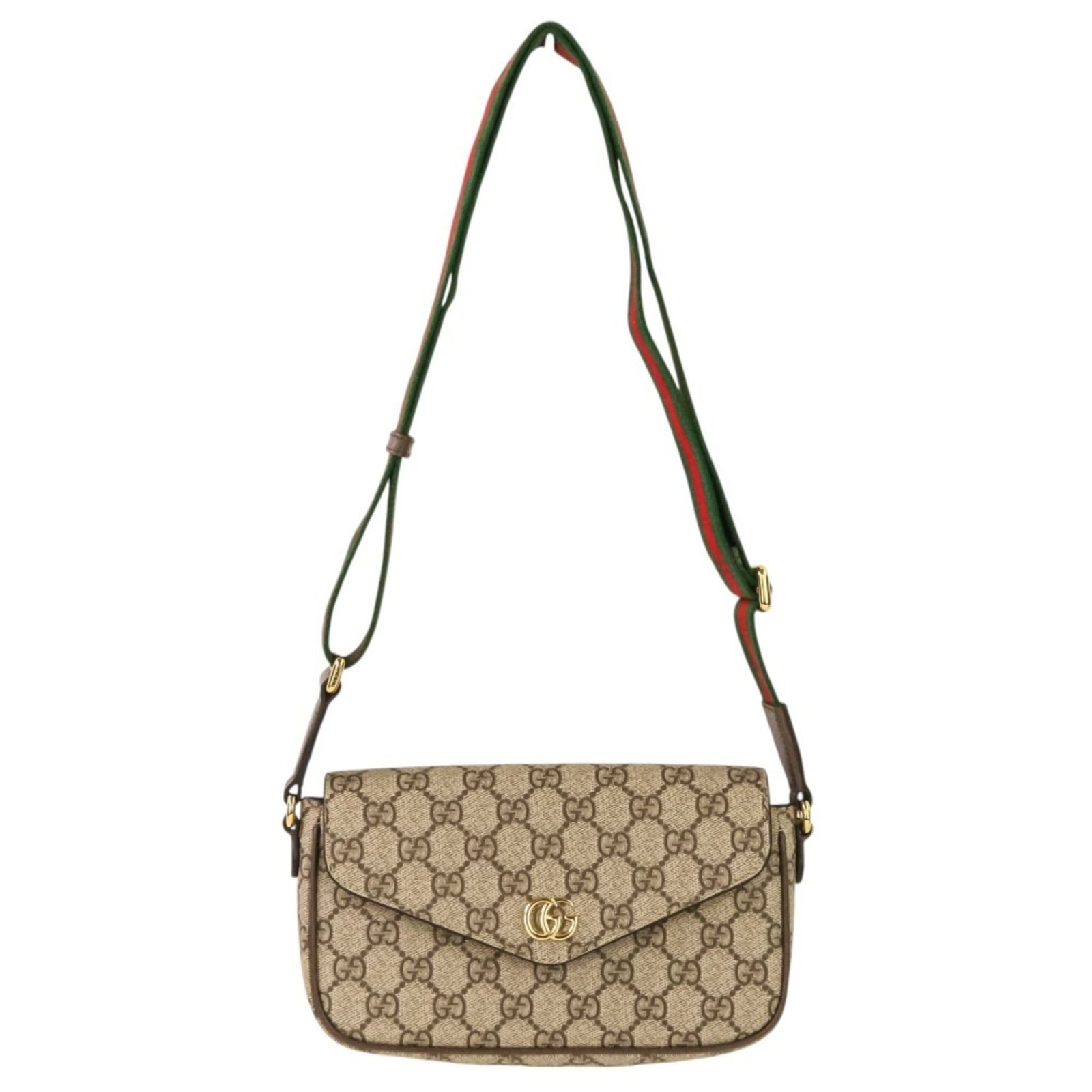 Gucci supreme shoulder bag: Gucci supreme shoulder bag Gucci Supreme shoulder bag in brown, featuring a classic design with a subtle Gg Supreme logo. Made from high-quality materials, this bag measures 13cm x 21cm x 3.5cm and ha