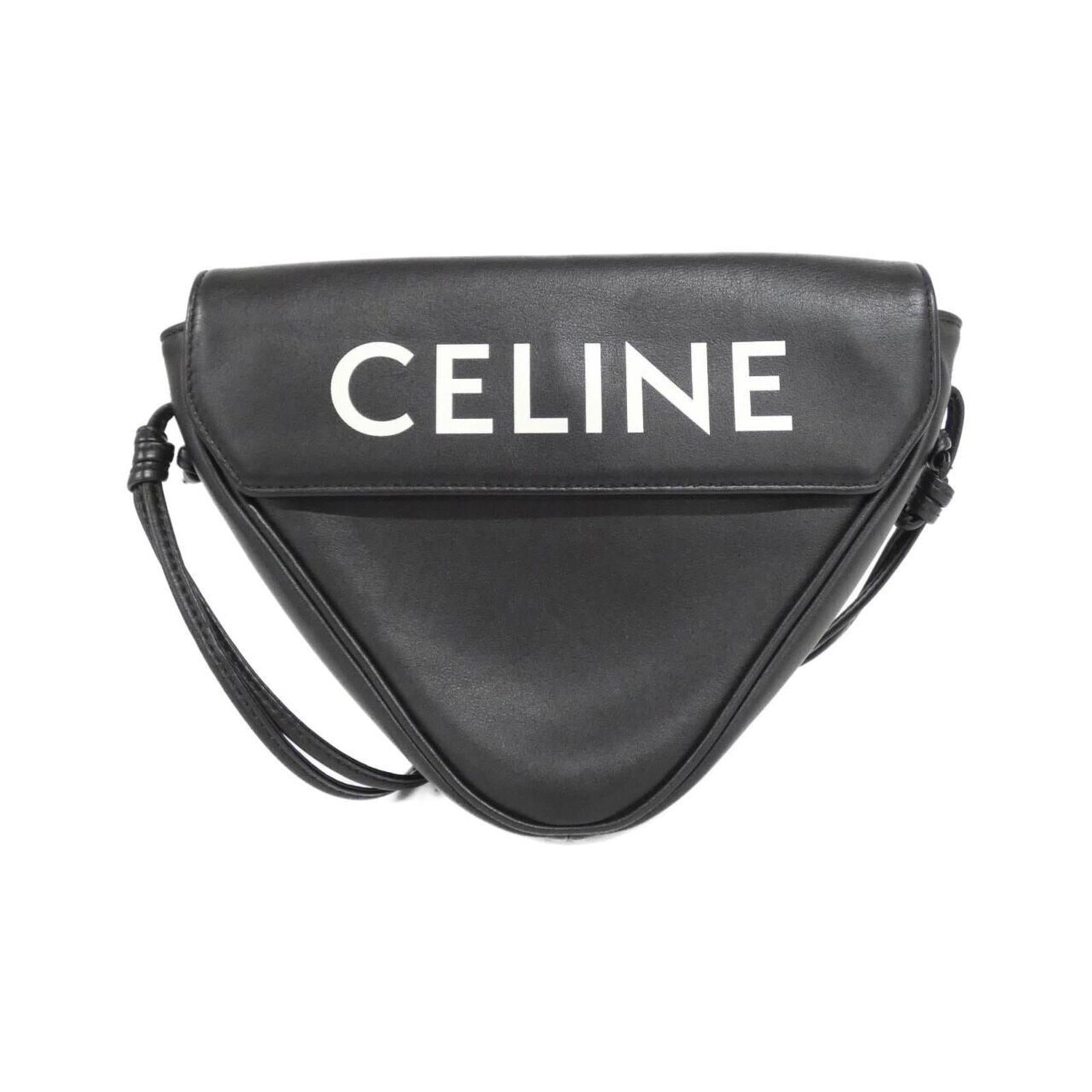 Celine Handbag Shoulder Bag Leather: Celine Handbag Shoulder Bag Leather Calfskin leather shoulder bag from Celine, featuring a sleek black design. With its compact size and classic style, this bag is perfect for everyday use. In very go