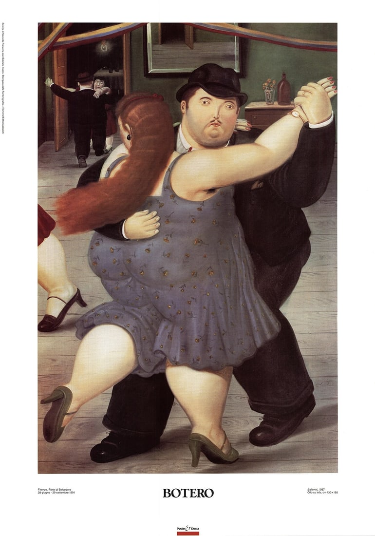 FERNANDO BOTERO The Dancers 27.5" x 19.25" Poster 1991 Contemporary Purple Brow (1 of 10)