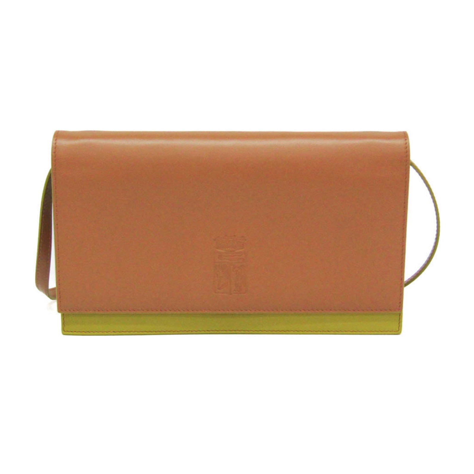 Shoulder Bag Leather Morabito Clutch: Shoulder Bag Leather Morabito Clutch The Morabito Leather Shoulder Bag Clutch boasts a classic design with a timeless brown and light green color combination. With its open pockets, magnetic snap
