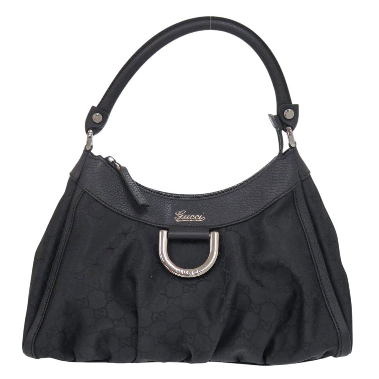 Gucci Handbag Shoulder Bag Nylon: Gucci Handbag Shoulder Bag Nylon Gucci's iconic nylon shoulder bag boasts sleek lines and a timeless design, with its black color providing a versatile canvas for everyday wear. Measuring 20cm x 31cm 