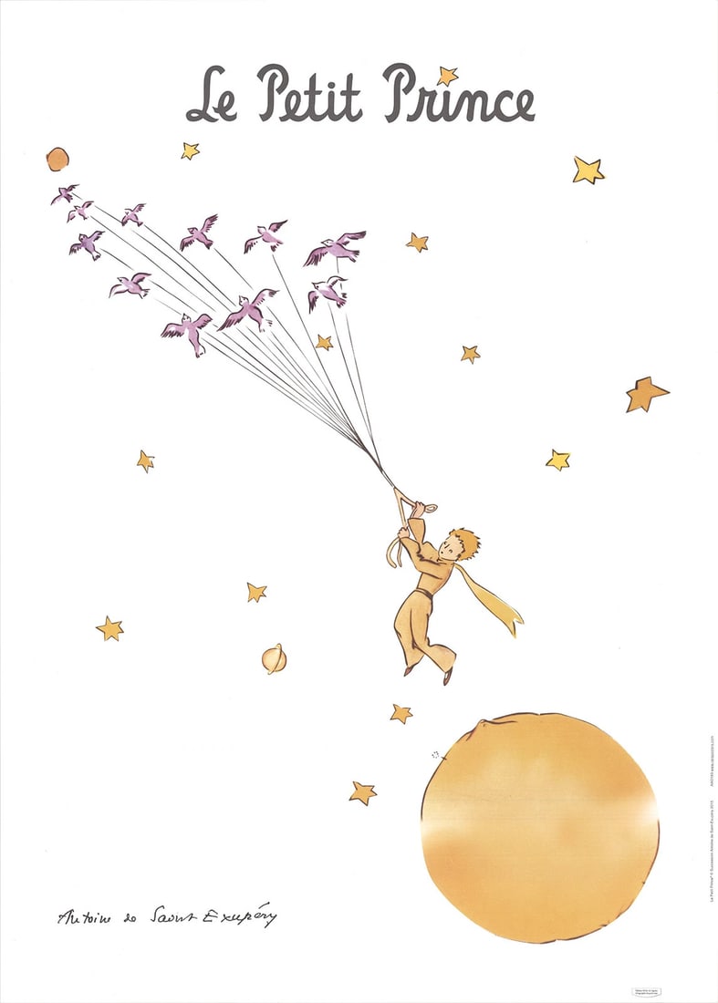 ANTOINE DE SAINT EXUPERY The Little Prince and the Wild Birds 27.5" x 19.75" Pos: ANTOINE DE SAINT EXUPERY The Little Prince and the Wild Birds 27.5" x 19.75" Pos Item Specifics: Artist: Antoine de Saint Exupery Brand: Saint Exupery Antoine de Country/Region Of Origin: France Exact