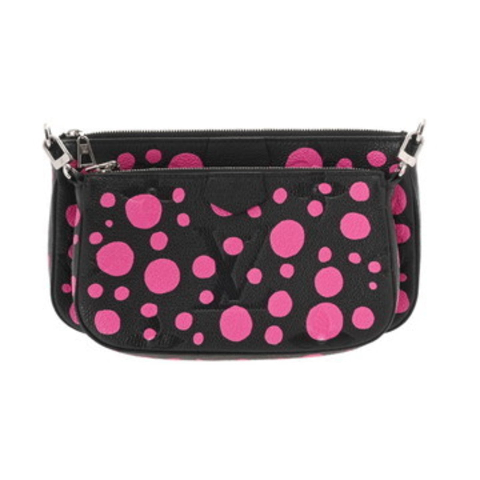 Louis Vuitton Pochette Pouch Shoulder Bag Leather: Louis Vuitton Pochette Pouch Shoulder Bag Leather The Louis Vuitton Pochette Pouch Shoulder Bag Leather features a classic design with a timeless Noir color and subtle scratches from previous use. Mea