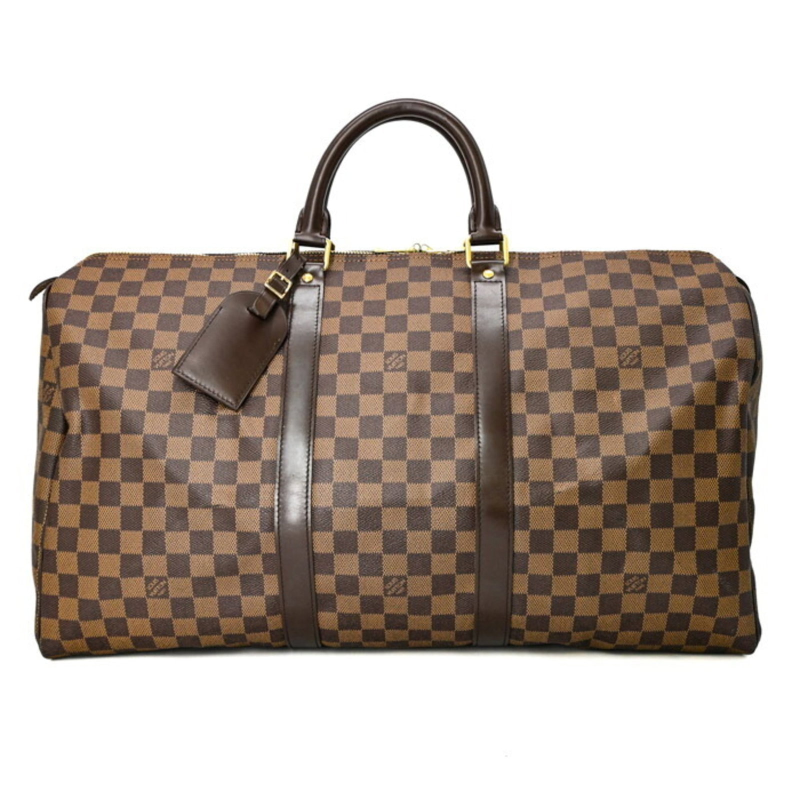 Boston Damier Canvas Bag Louis Vuitton: Boston Damier Canvas Bag Louis Vuitton Used Louis Vuitton Boston Damier Canvas Bag in mint condition, featuring the iconic Damier pattern on brown canvas. This classic bag measures 29cm x 50cm x 22cm 