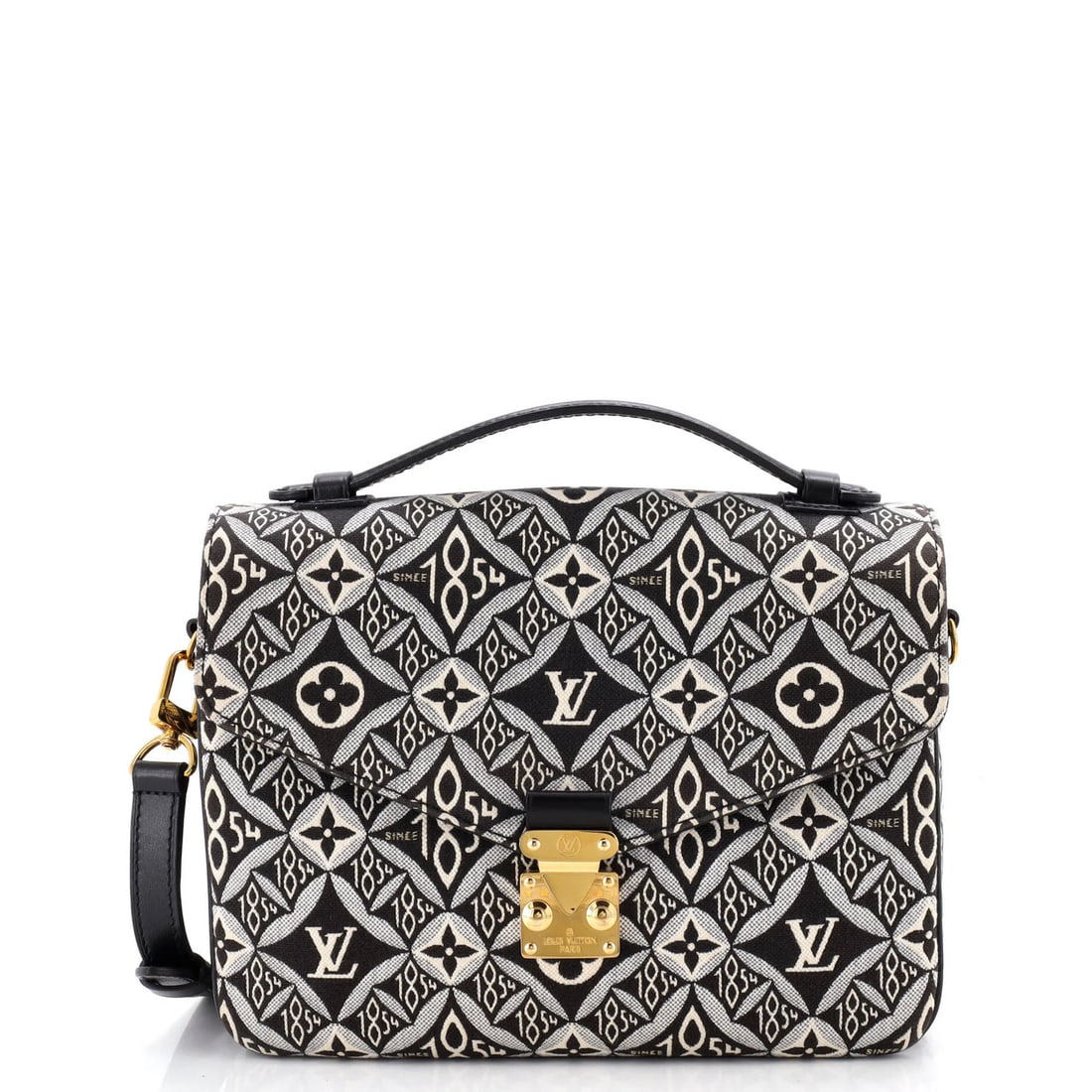 Limited Edition Since 1854 Pochette Monogram Louis Vuitton Metis: Limited Edition Since 1854 Pochette Monogram Louis Vuitton Metis The Pochette Monogram Louis Vuitton Metis features a striking blue Jacquard exterior with the iconic monogram pattern, showcasing the b