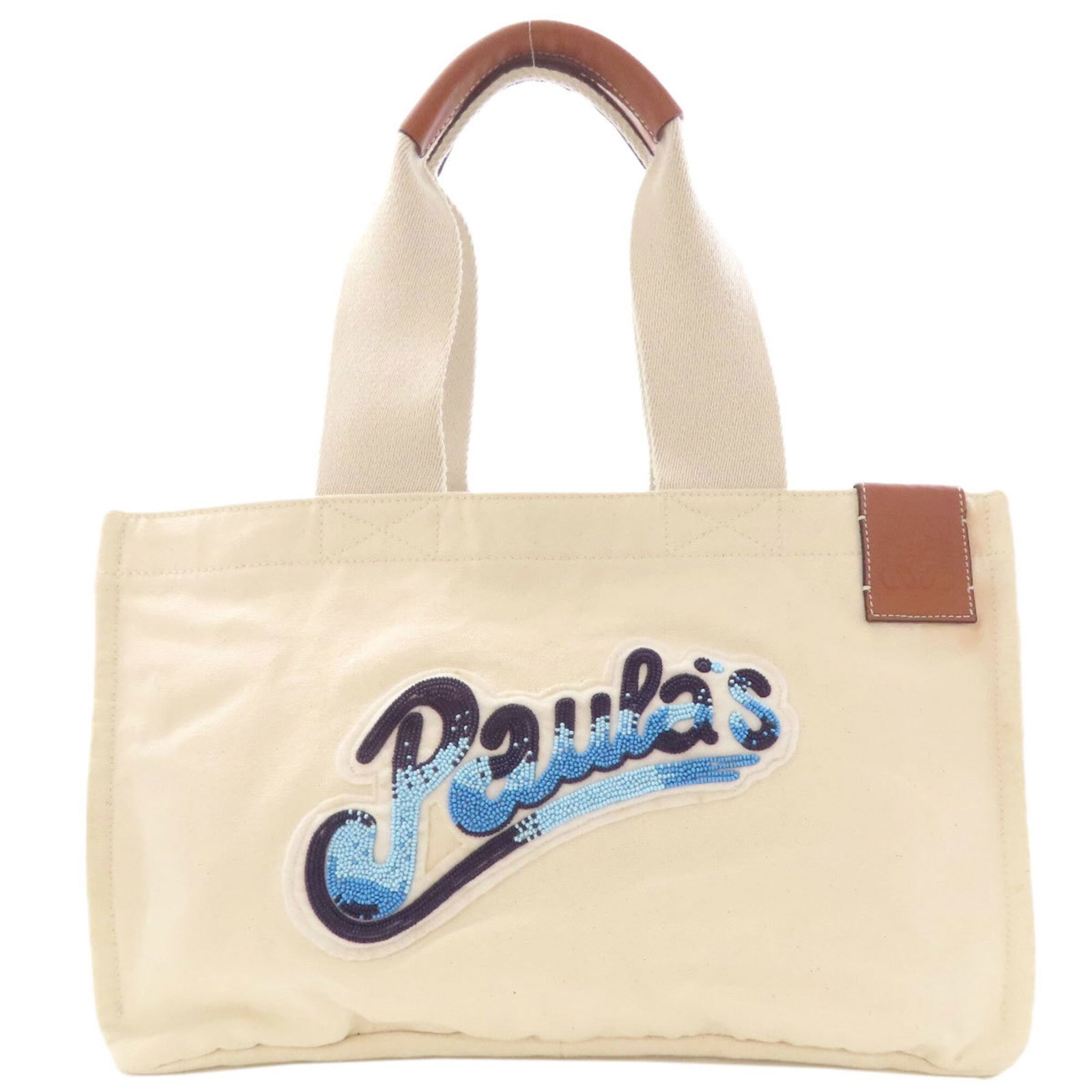 Canvas tote bag by Loewe: Canvas tote bag by Loewe Item Specifics: Brand: Loewe Type: Tote Bag Material: Canvas Color: White Gender: Women Size (Hxwxd): 25cm x 38cm x 19cm / 9.84'' x 14.96'' x 7.48'' Condition: Used (very