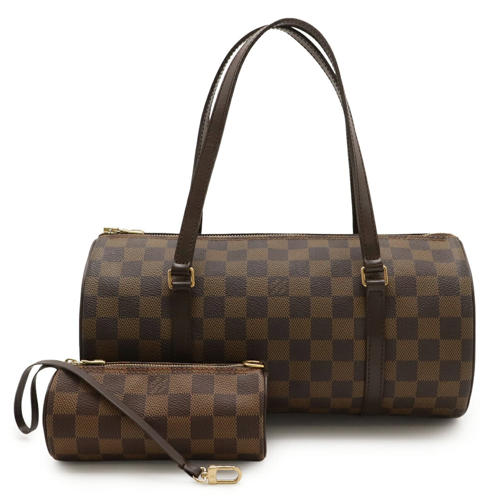 Shoulder Bag Pouch Handbag Vuitton Pvc Louis: Shoulder Bag Pouch Handbag Vuitton Pvc Louis This Louis Vuitton Pvc Shoulder Bag features a classic design with a brown color and a durable PVC material. Measuring 14.5cm x 30.5cm x 14.5cm, it has a