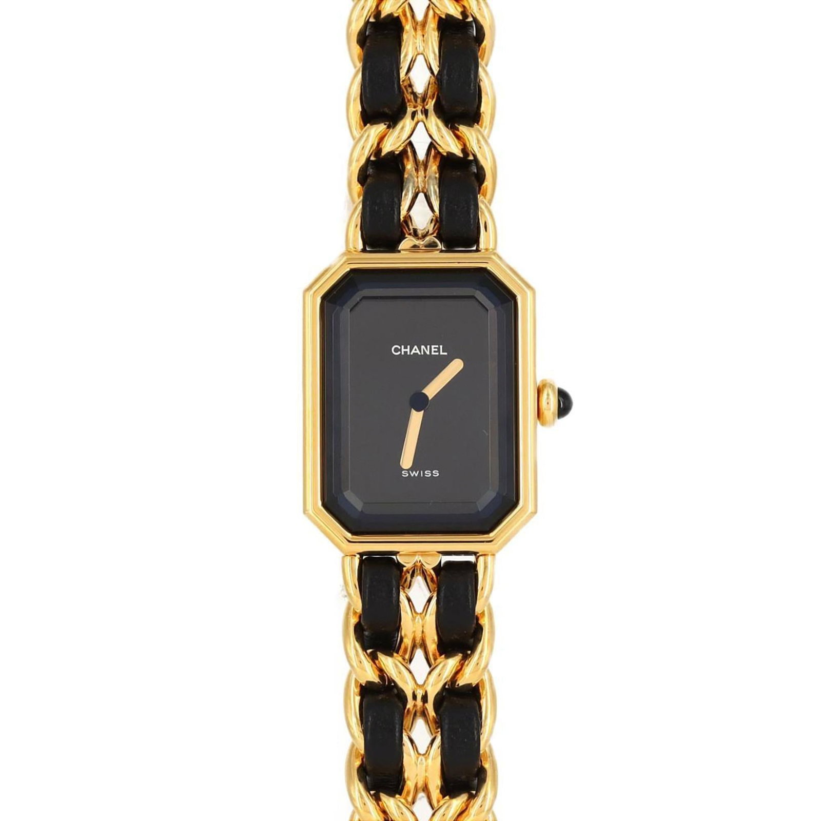 Chanel Wristwatch: Chanel Wristwatch The Chanel wristwatch boasts a sleek black dial and a classic case diameter of 20mm, making it a timeless accessory for women. With its durable construction and subtle scratches, thi