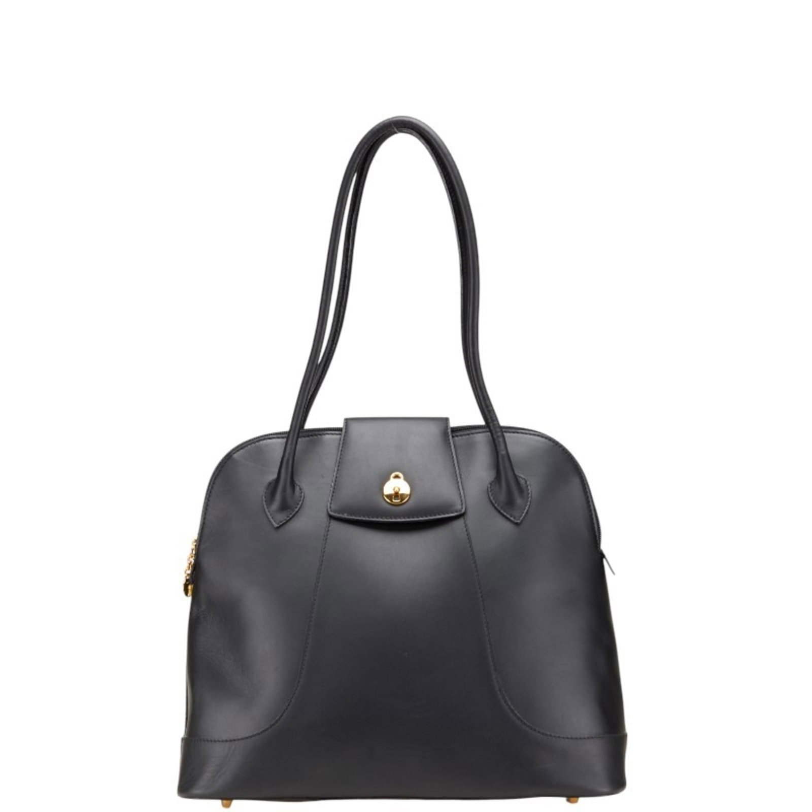 Handbag Tote Bag Leather: Handbag Tote Bag Leather Black leather handbag tote bag with a classic design, measuring 31cm x 36cm x 13.5cm. The bag shows signs of usage, including scratches and dirt, but remains in good