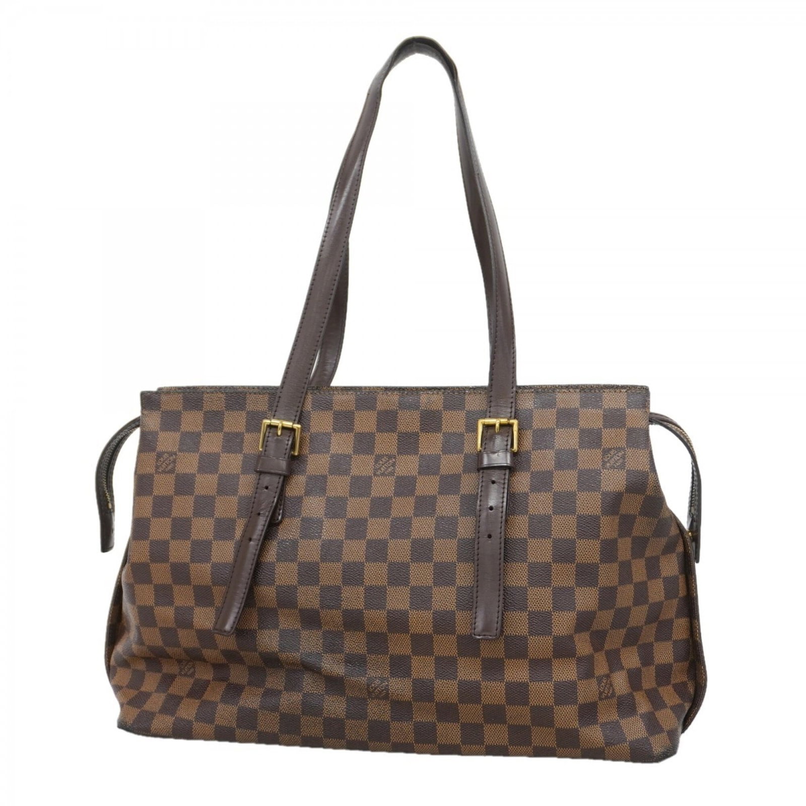 Louis Vuitton Tote Bag: Louis Vuitton Tote Bag This Louis Vuitton tote bag features the iconic Ebene monogram pattern, showcasing the brand's signature style. With its classic design and durable construction, it has been