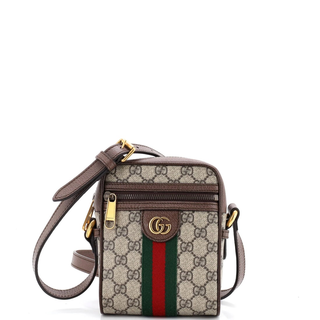 Gucci Ophidia Messenger Bag GG Coated Canvas Mini: Gucci Ophidia Messenger Bag GG Coated Canvas Mini The Gucci Ophidia Messenger Bag GG Coated Canvas Mini boasts a timeless design with its classic cross-body style and signature GG logo. Crafted from