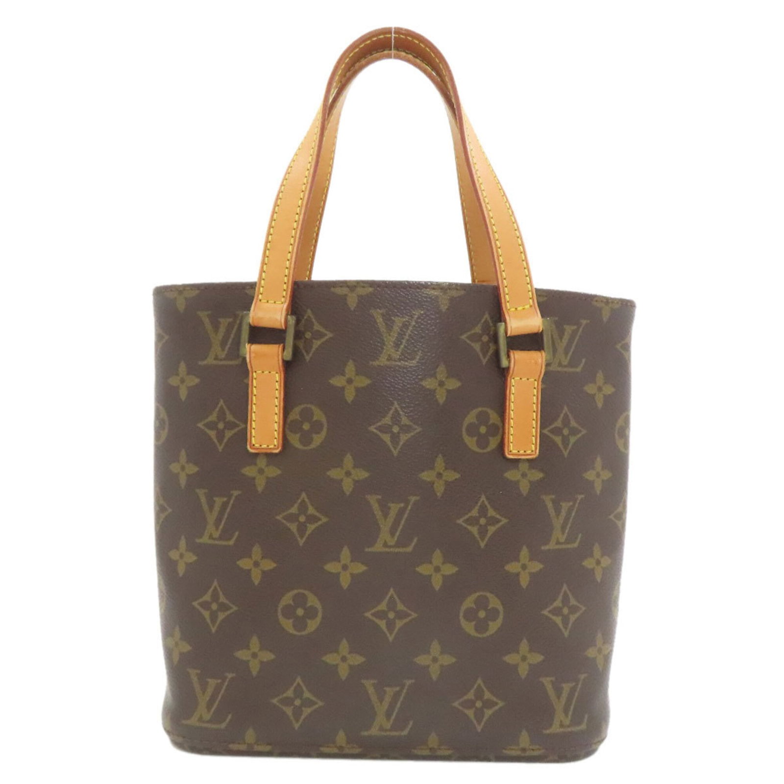 Monogram Louis Vuitton Tote Bag: Monogram Louis Vuitton Tote Bag Brown Monogram Louis Vuitton Tote Bag, 21cm x 25cm x 8.5cm. This used tote bag features the iconic monogram pattern in brown and has a few traces of usage with some