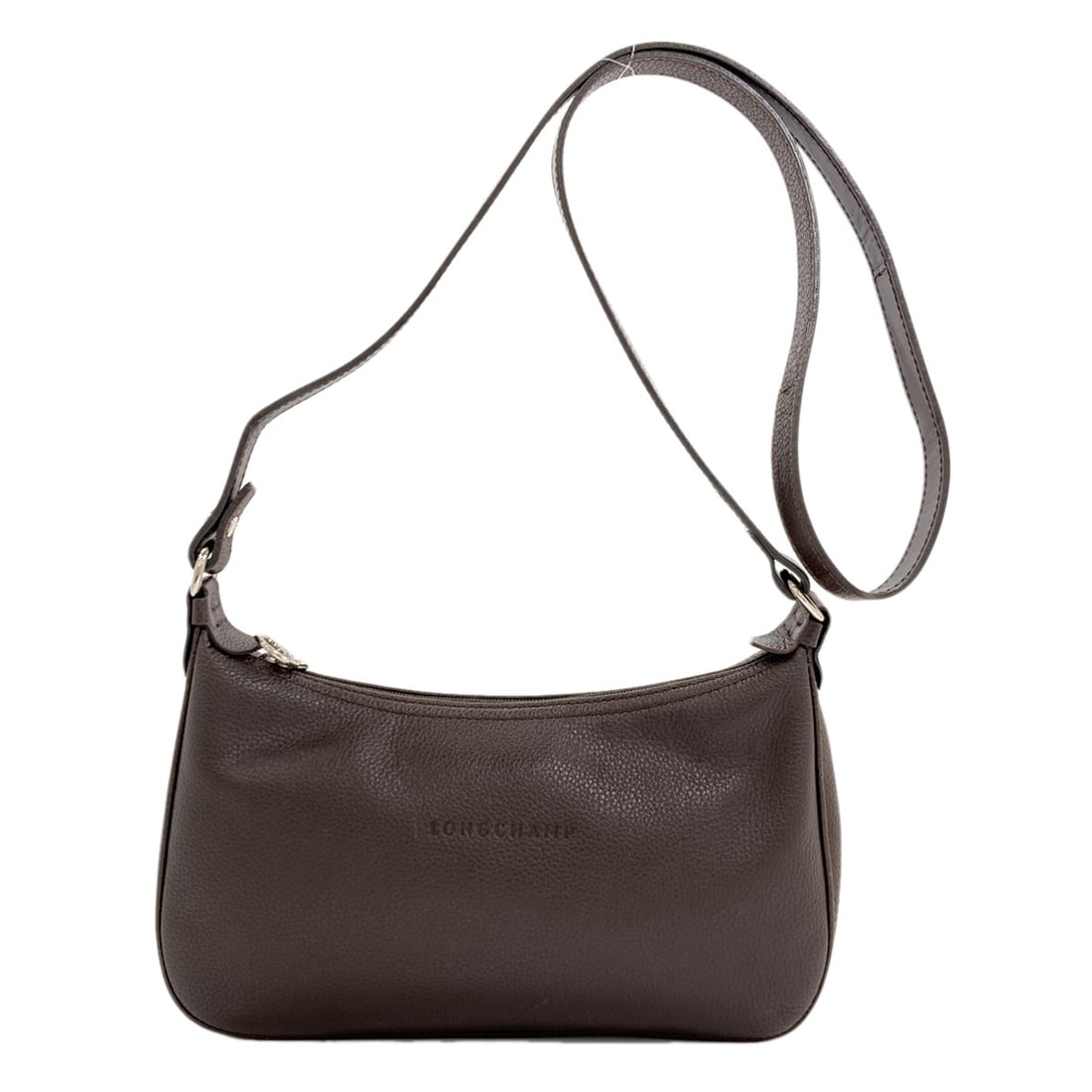 Logo Shoulder Bag Leather Longchamp: Logo Shoulder Bag Leather Longchamp Brown Leather Longchamp Shoulder Bag. Made from high-quality leather, this stylish shoulder bag features a classic design with a timeless brown exterior color. A