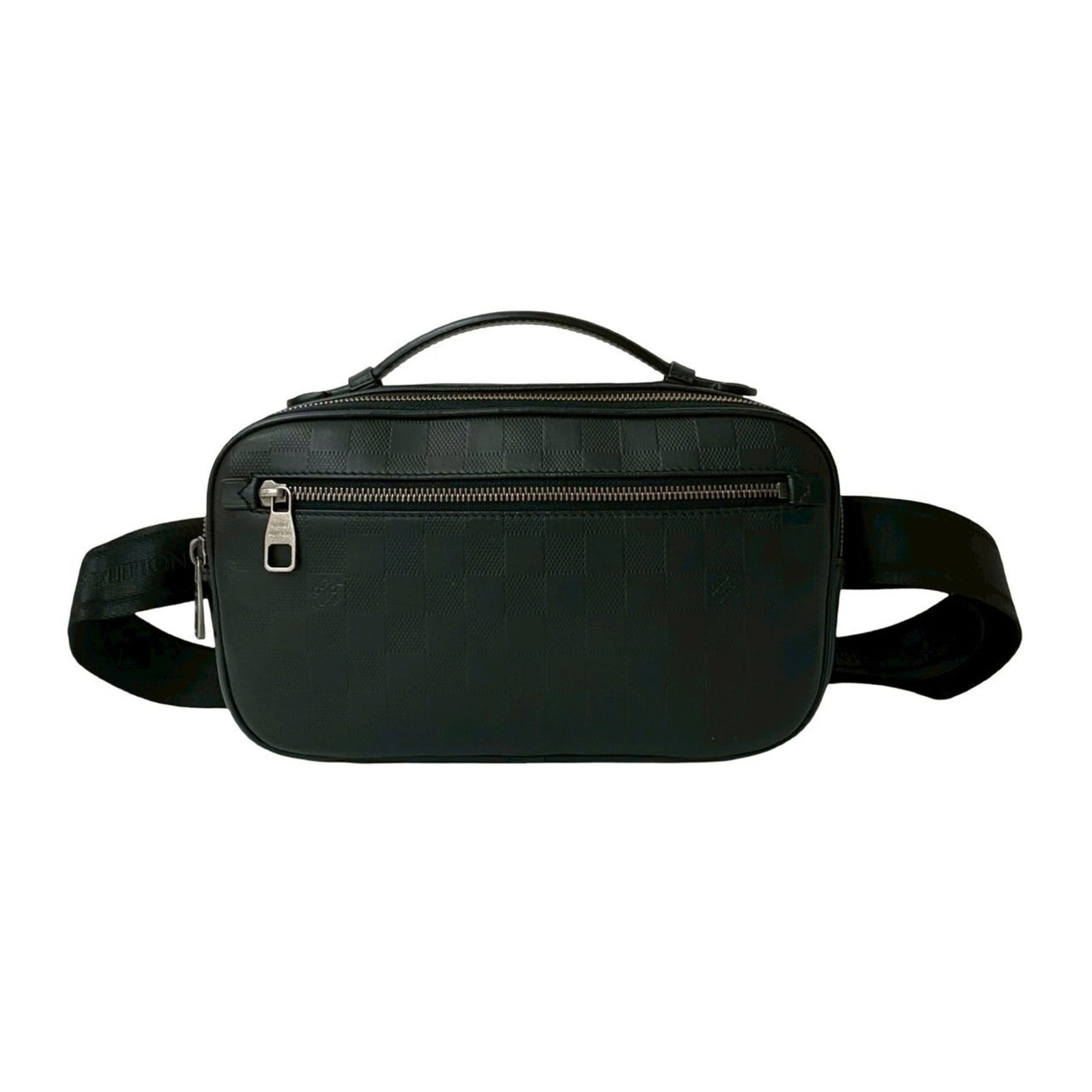 Louis Vuitton Handbag Sling Bag Leather: Louis Vuitton Handbag Sling Bag Leather Black Louis Vuitton leather sling bag with a classic design, featuring a timeless black color and durable construction. The bag has visible signs of usage,